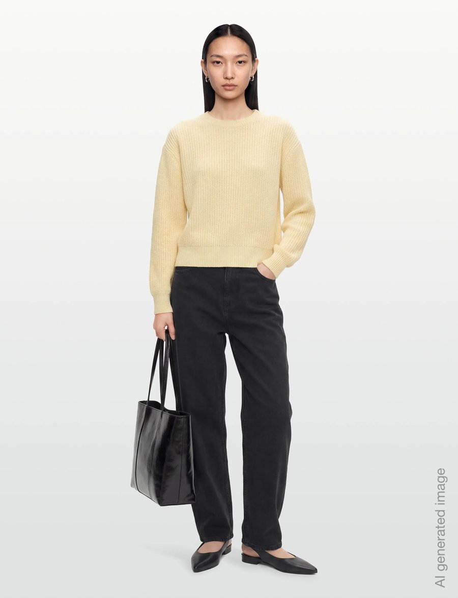 GANNI - RIGID DENIM STARY - barrel jeans - washed black/black - 0