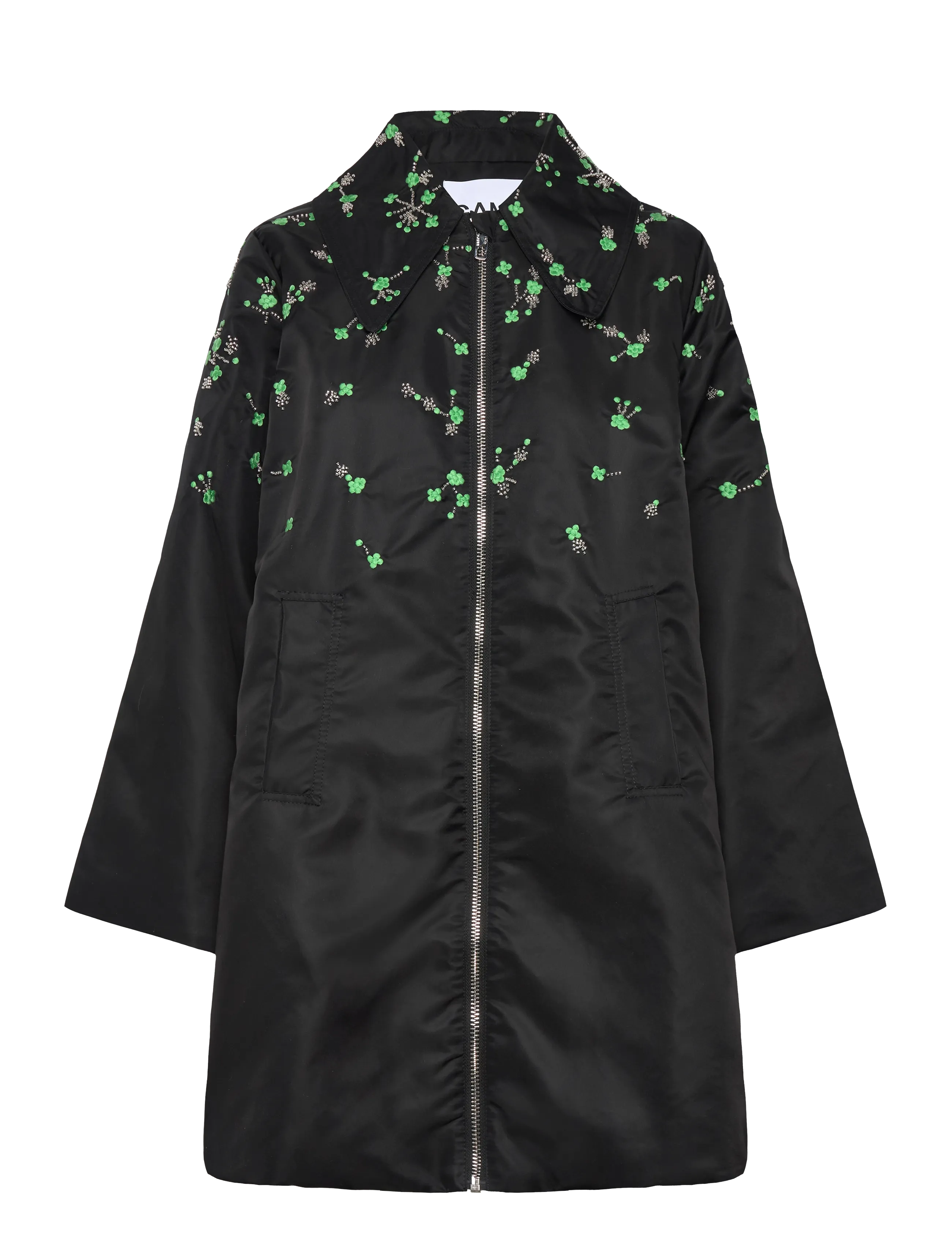 GANNI Outerwear Nylon Coat - Vårkappor - BLACK / black