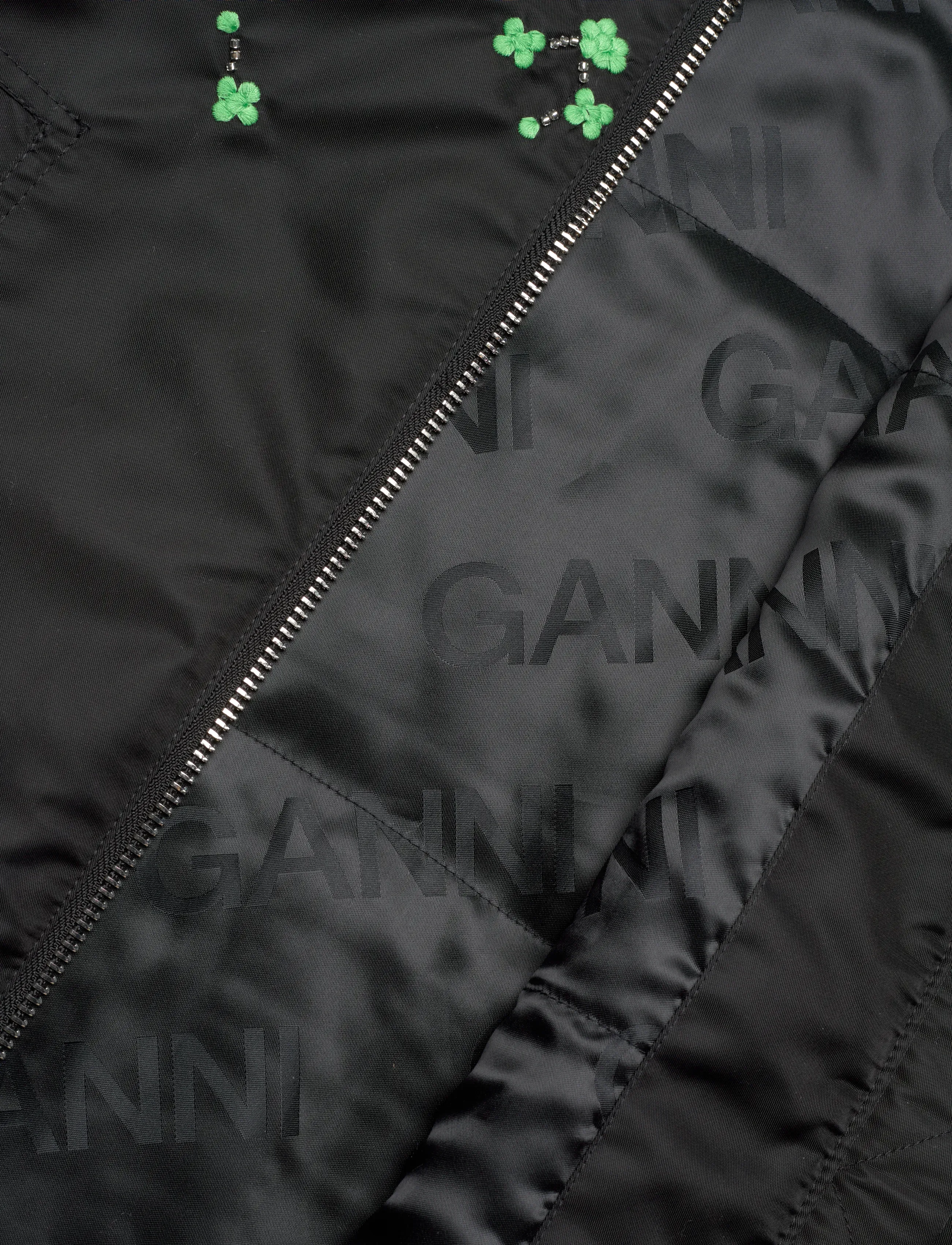 GANNI - Outerwear Nylon Coat - leichte mäntel - black - 4