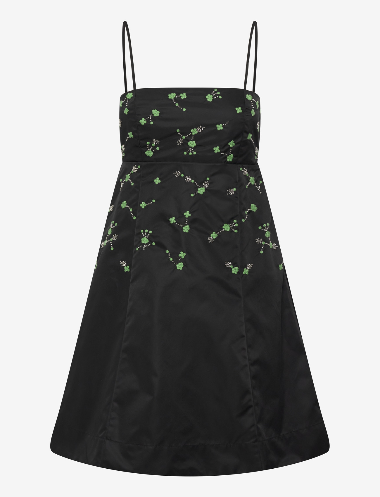 GANNI - Outerwear Nylon Mini Dress - minikleidid - black - 1