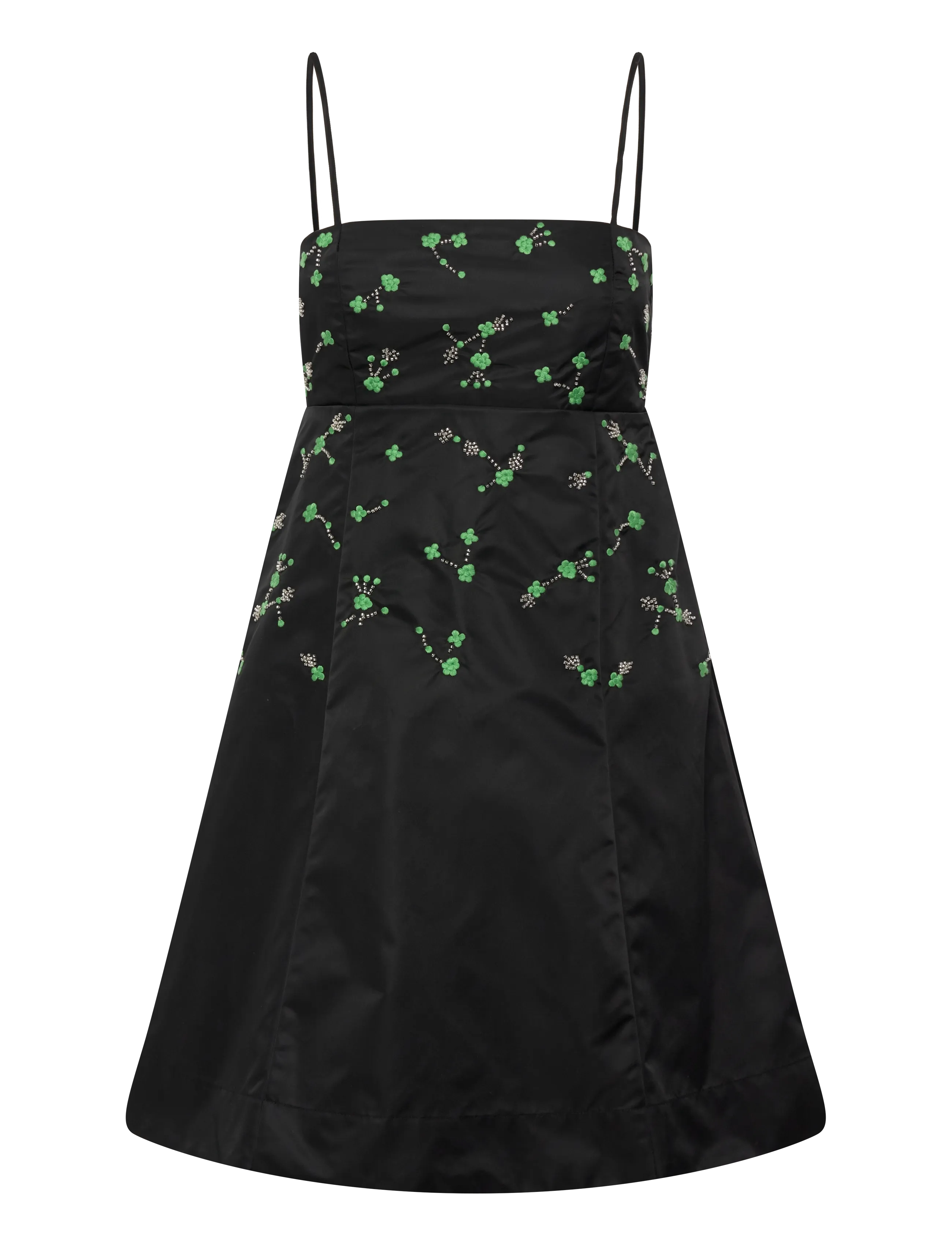 GANNI Outerwear Nylon Mini Dress - Kurze Kleider - BLACK / black