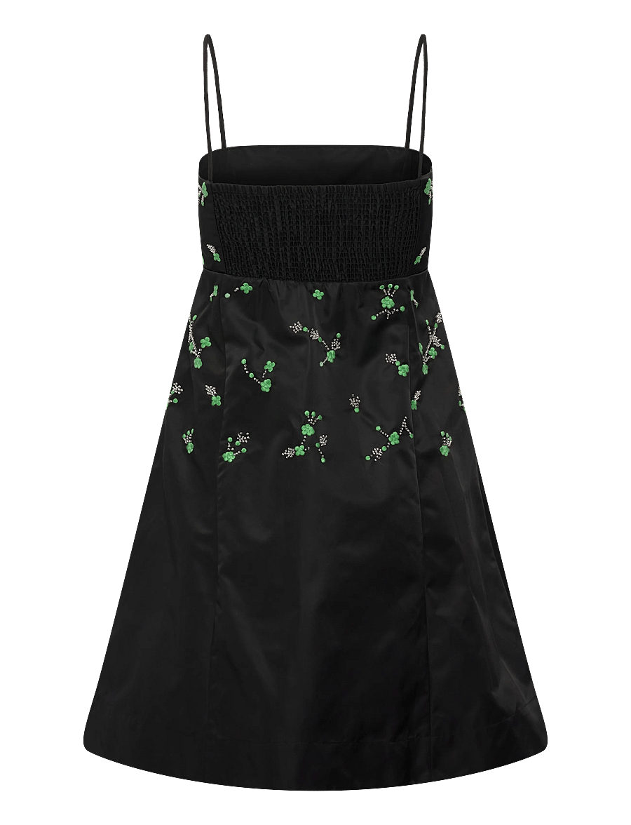 GANNI - Outerwear Nylon Mini Dress - kurze kleider - black - 2