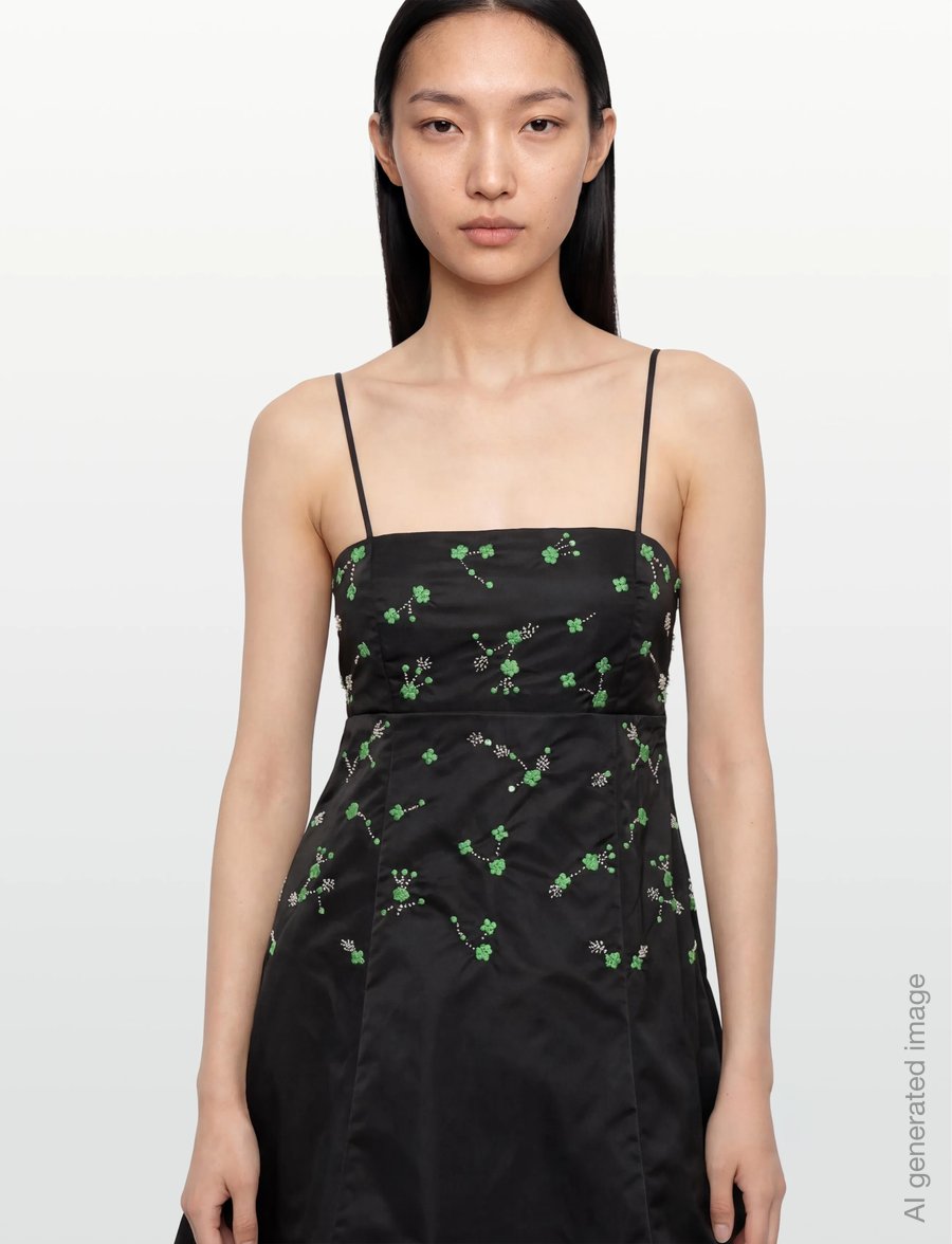 GANNI - Outerwear Nylon Mini Dress - kurze kleider - black - 3