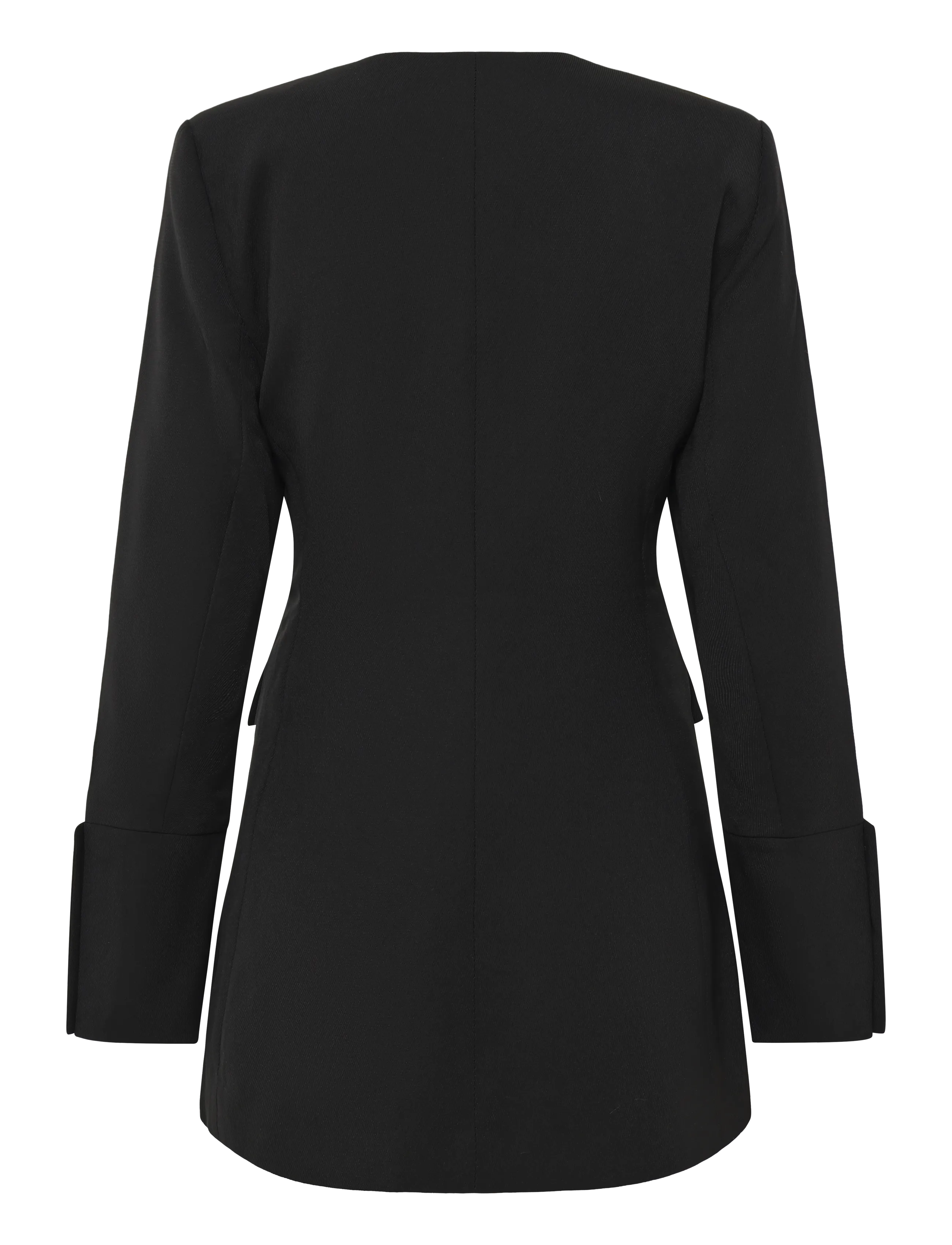 GANNI - Light Twill Suiting Fitted Blazer - black - 1