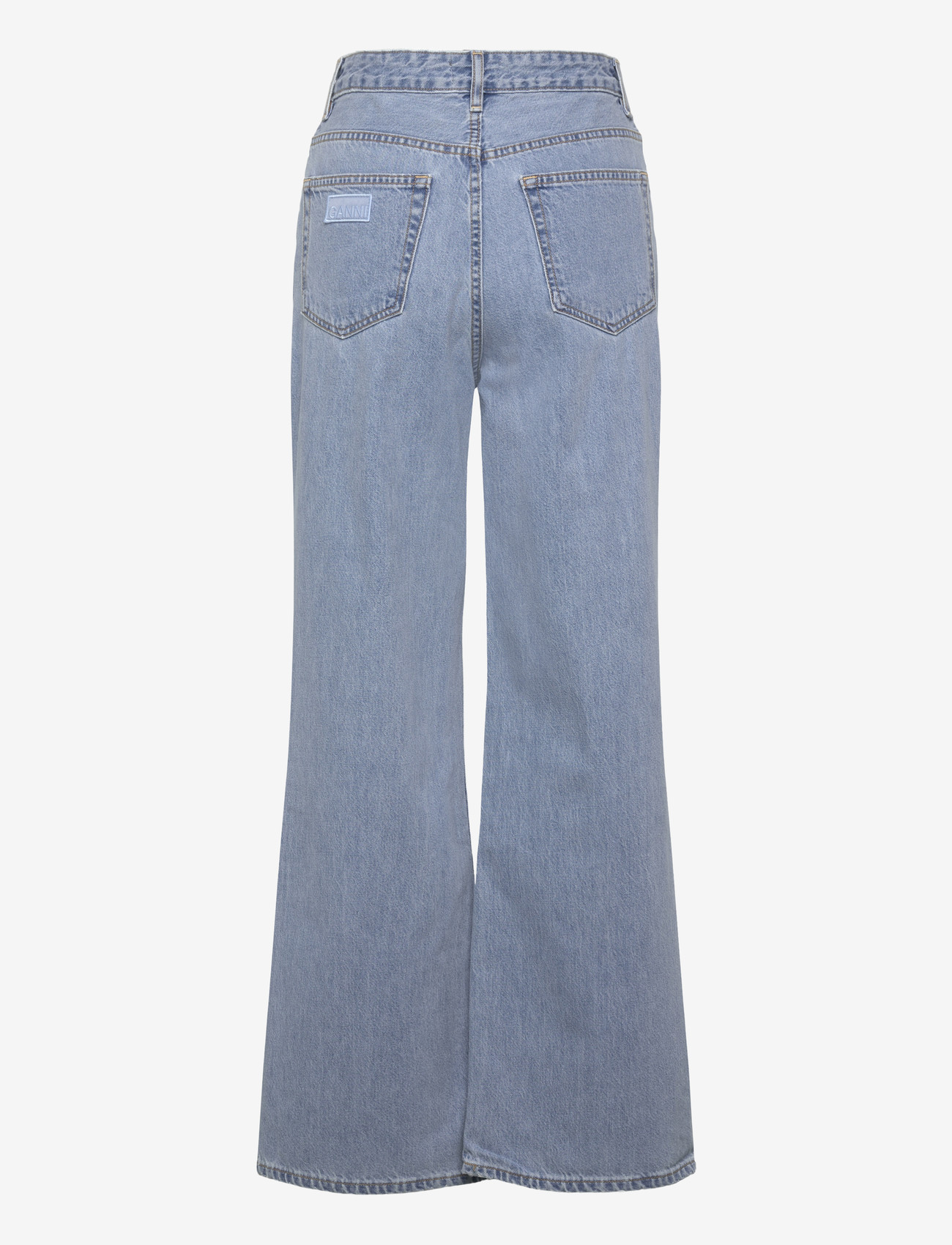 GANNI - Rigid Denim Magny - laia säärega teksad - light blue stone - 1