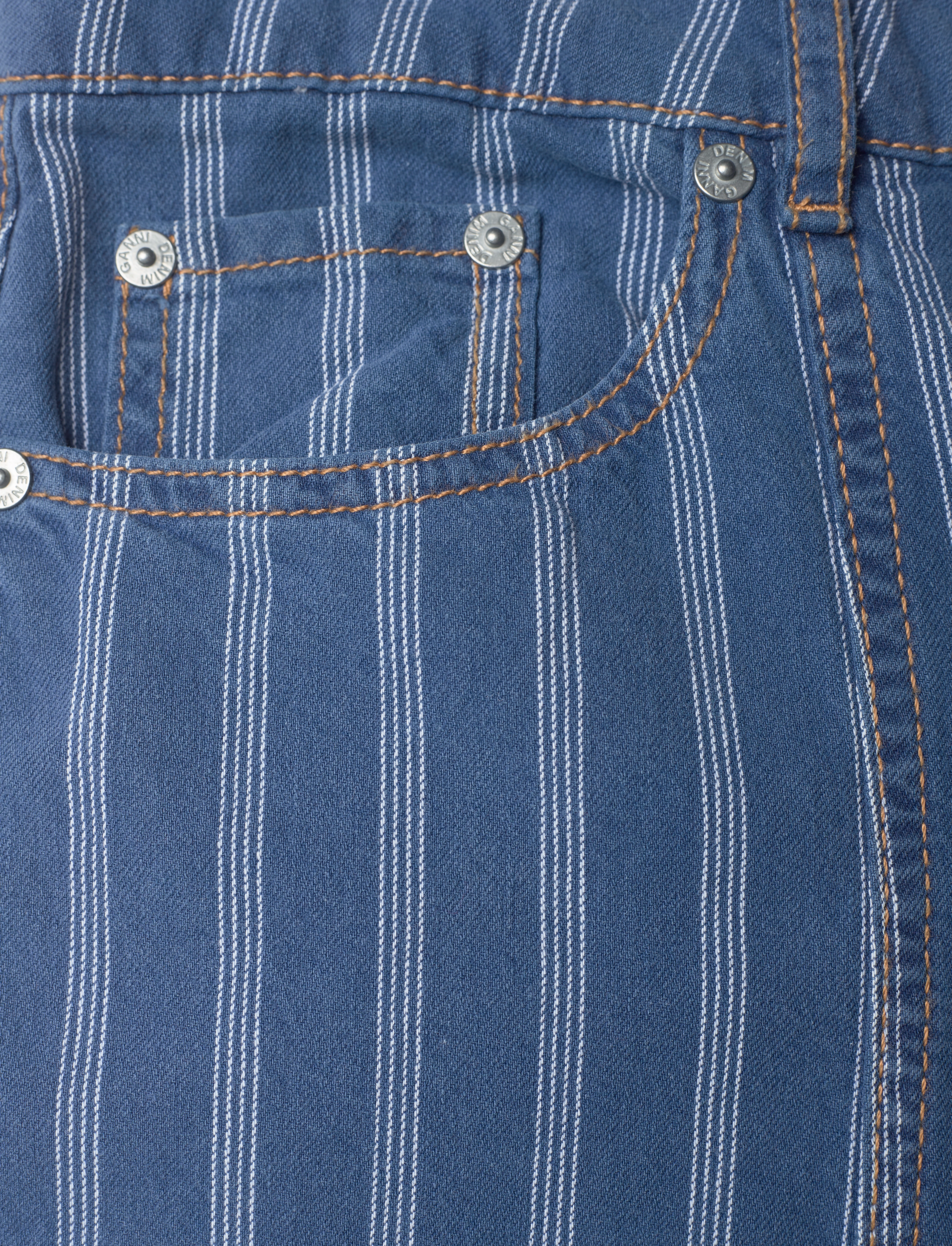 GANNI - Light Stripe Denim Cargo Pants - cargobukser - tint wash - 3