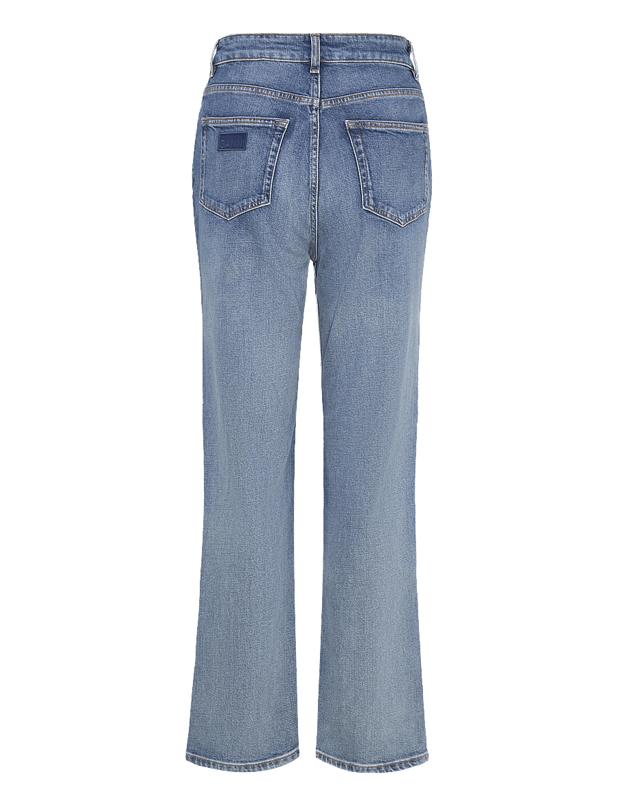GANNI - VINTAGE POHLI JEANS - alt laienevad teksad - mid blue vintage - 2