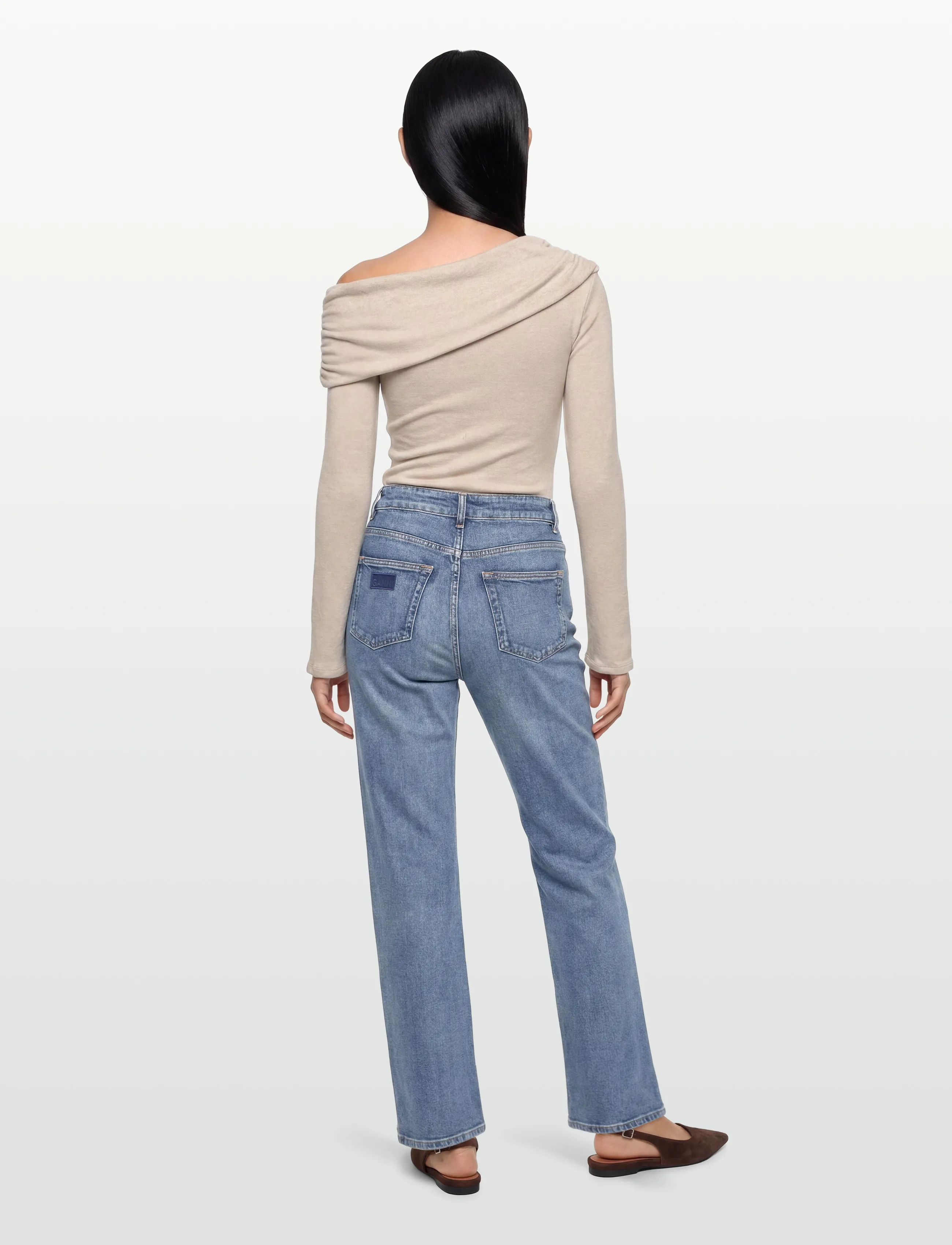 GANNI - VINTAGE POHLI JEANS - bootcut-jeans - mid blue vintage - 4