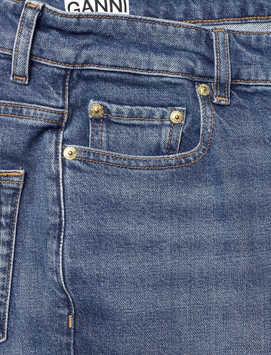 GANNI - VINTAGE POHLI JEANS - alt laienevad teksad - mid blue vintage - 5