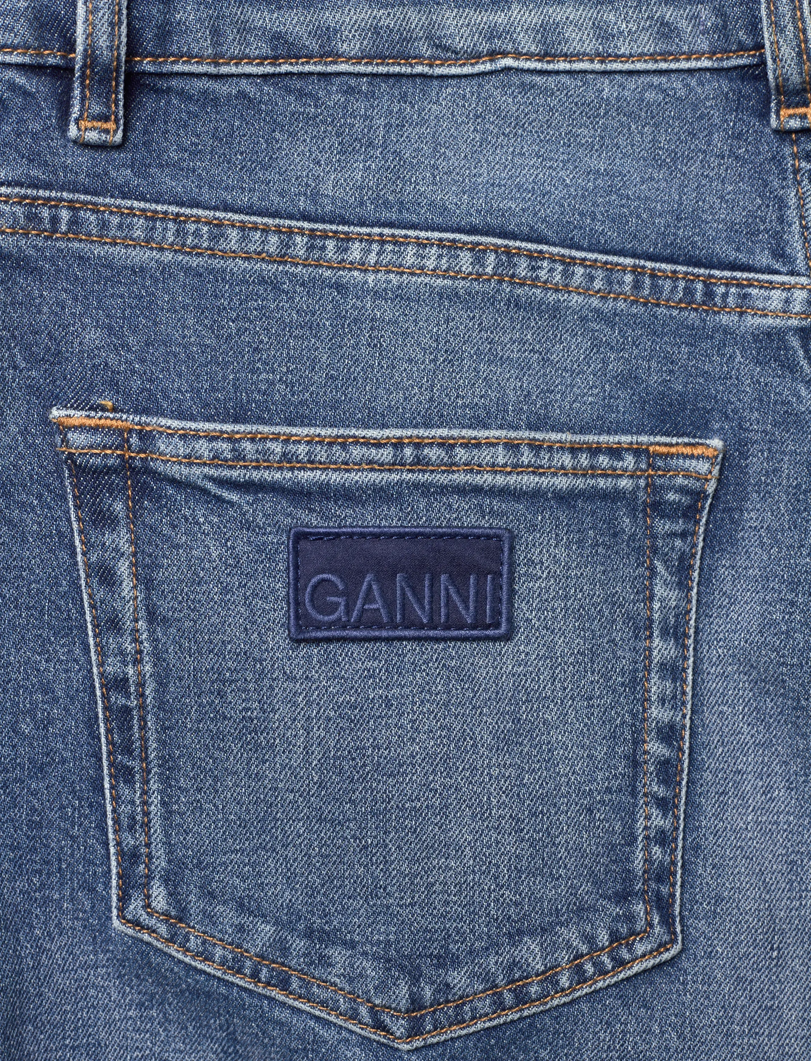 GANNI - VINTAGE POHLI JEANS - bootcut jeans - mid blue vintage - 4