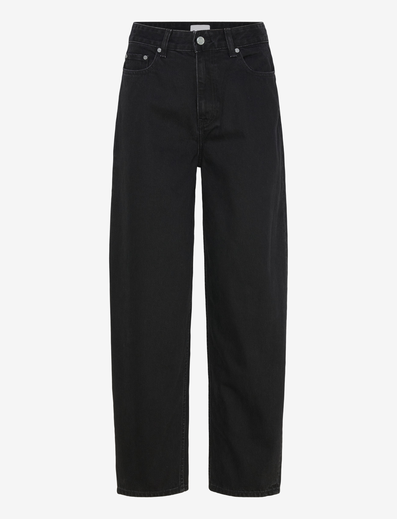 GANNI - RIGID DENIM STARY - sirge säärega teksad - washed black/black - 0