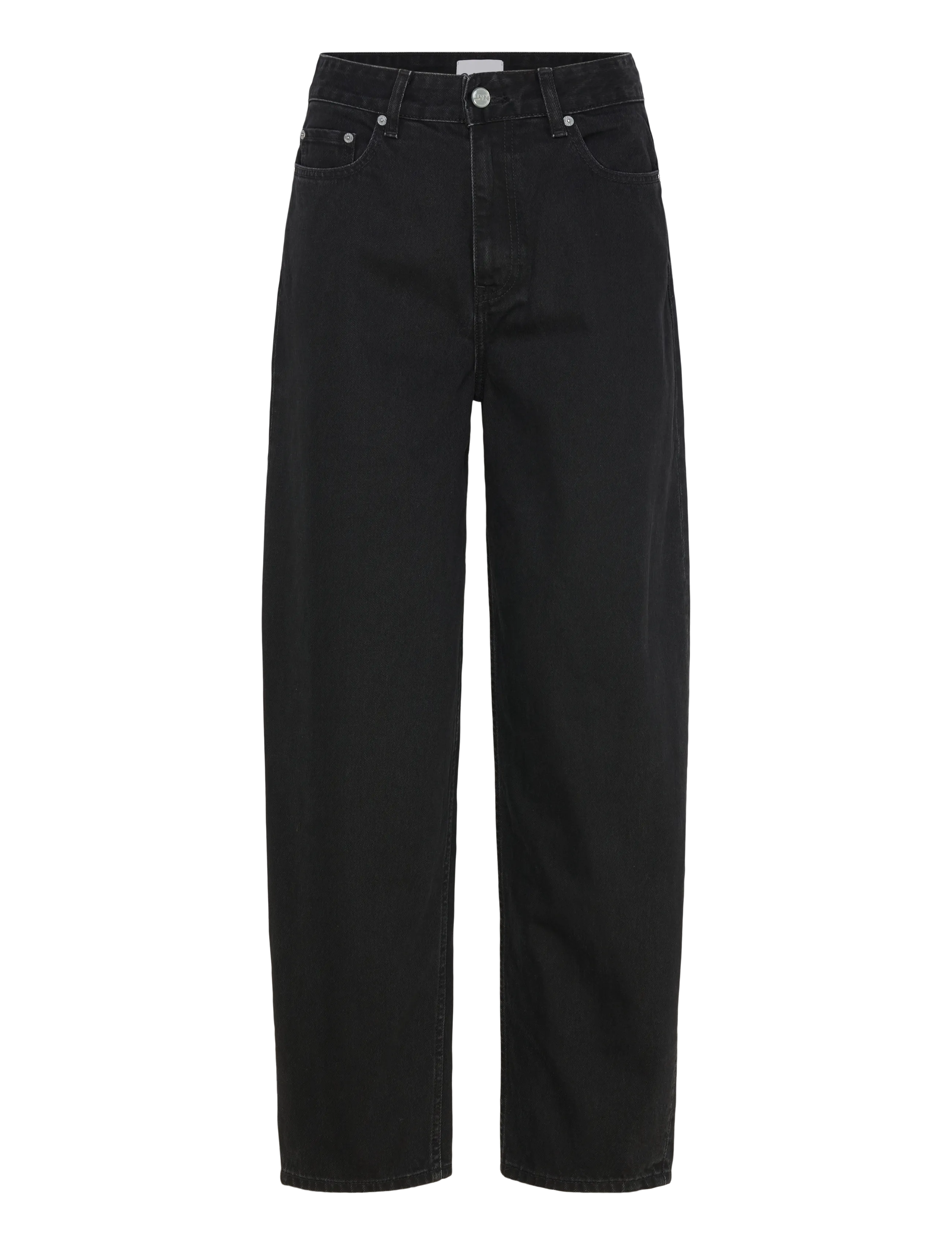 GANNI RIGID DENIM STARY - GANNI - WASHED BLACK/BLACK / black