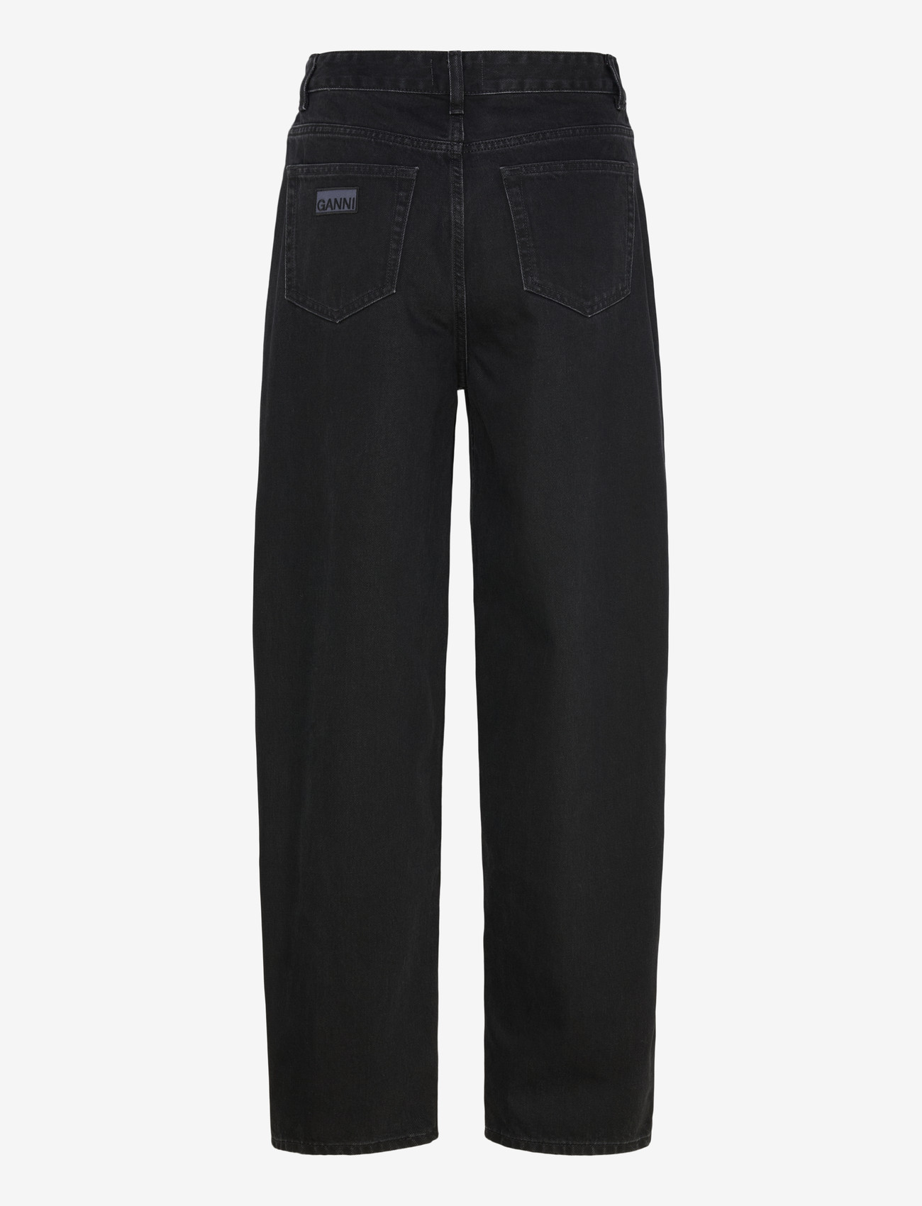 GANNI - RIGID DENIM STARY - sirge säärega teksad - washed black/black - 1
