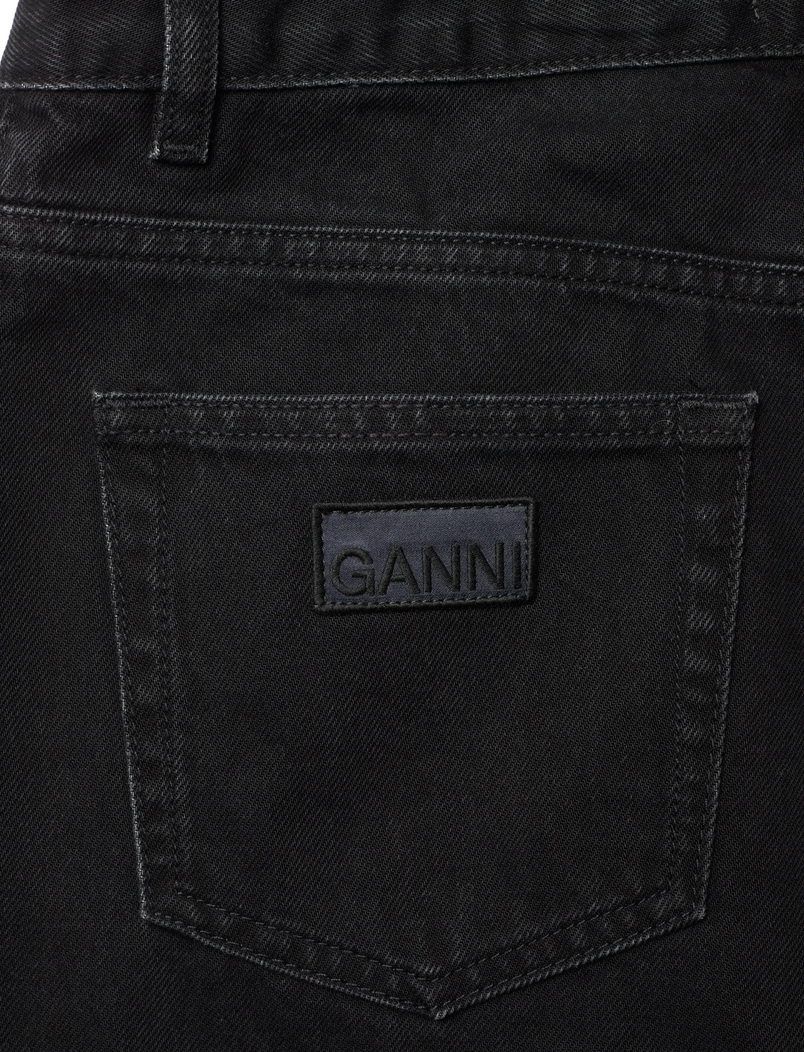 GANNI - RIGID DENIM STARY - barrel jeans - washed black/black - 4