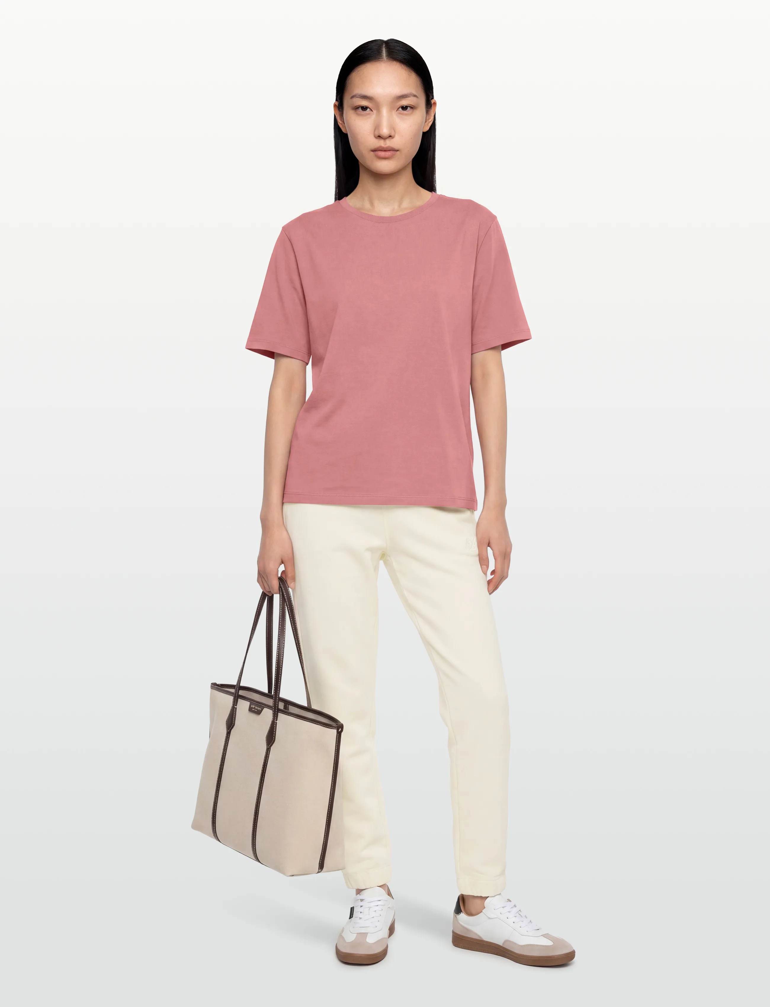 GANNI Elasticated Pants, M, Cream, Underdele > Joggingbukser, Dame