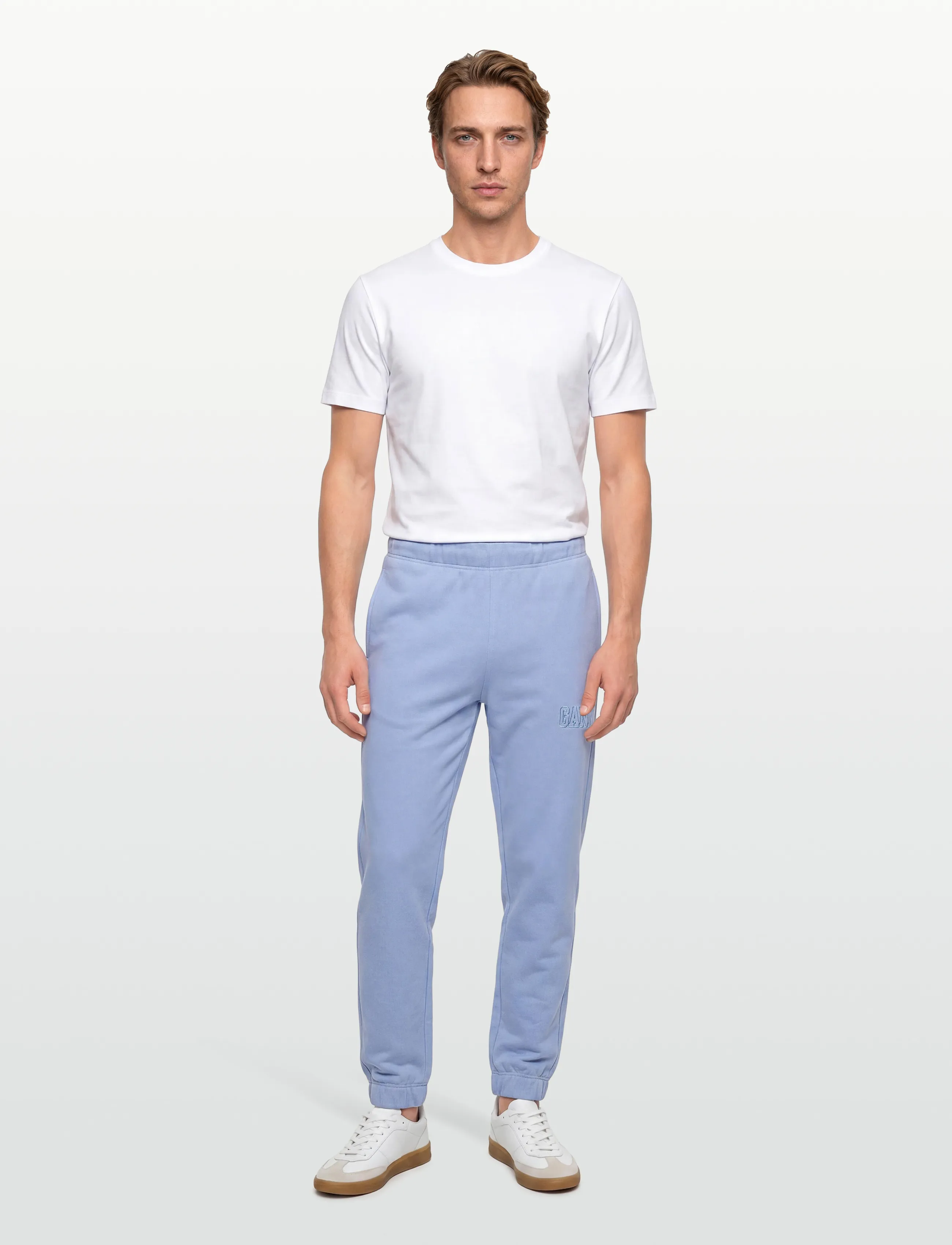 GANNI Elasticated Pants, Kvinder, Joggingbukser, Blå, Str: L