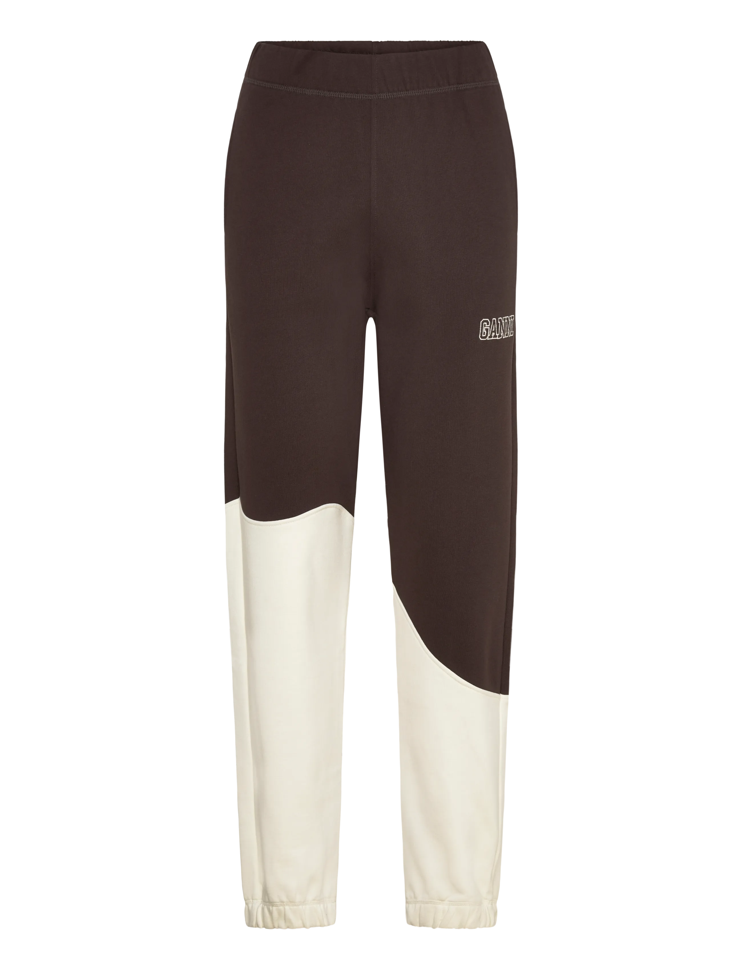 GANNI Elasticated Pants, Wave - Flash Days - MOLE / brown