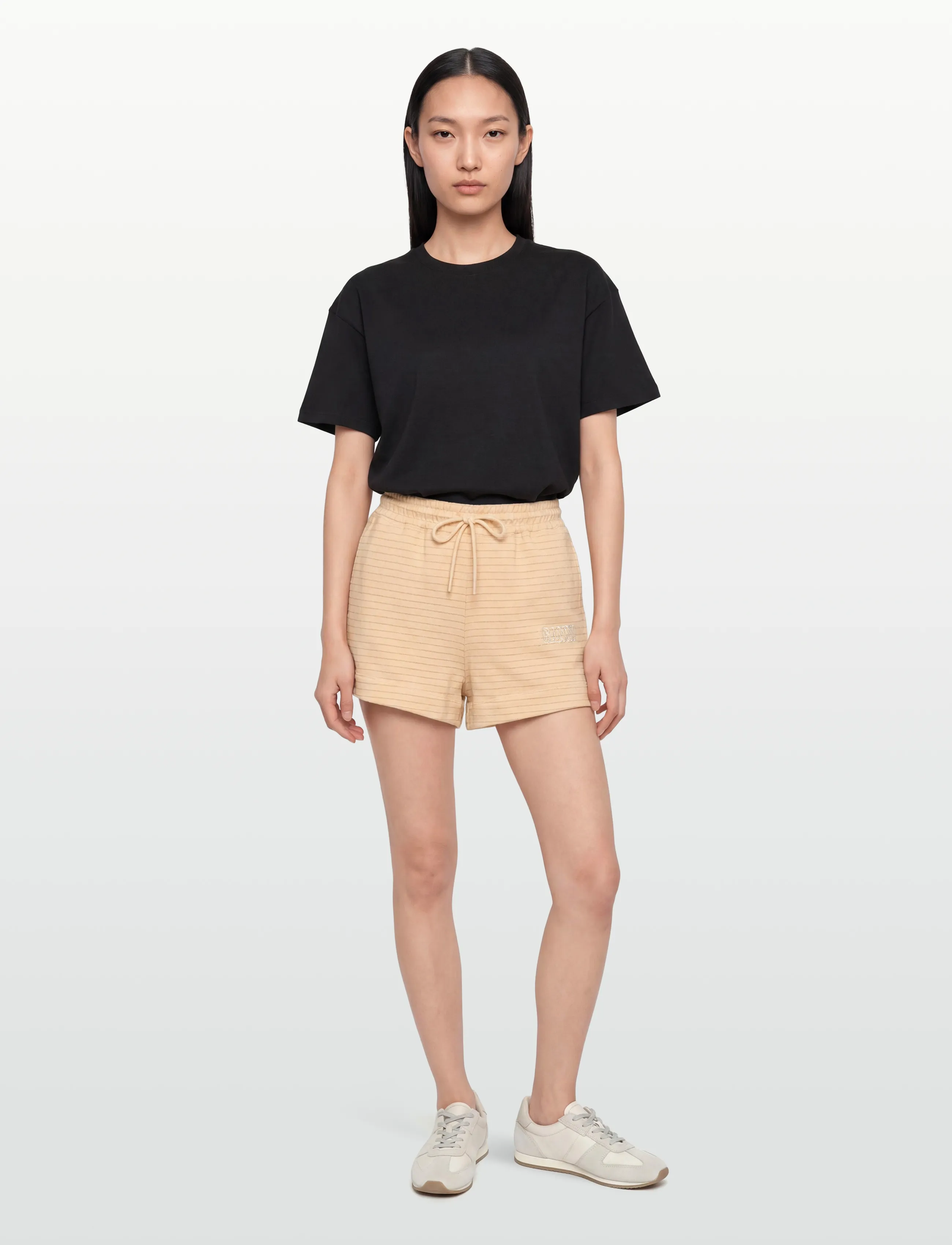 GANNI Drawstring Shorts - Kleidung - BRAZILIAN SAND / beige