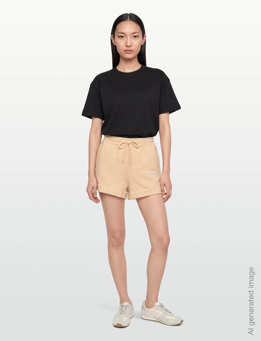 GANNI - Drawstring Shorts - sweatshorts - brazilian sand - 0
