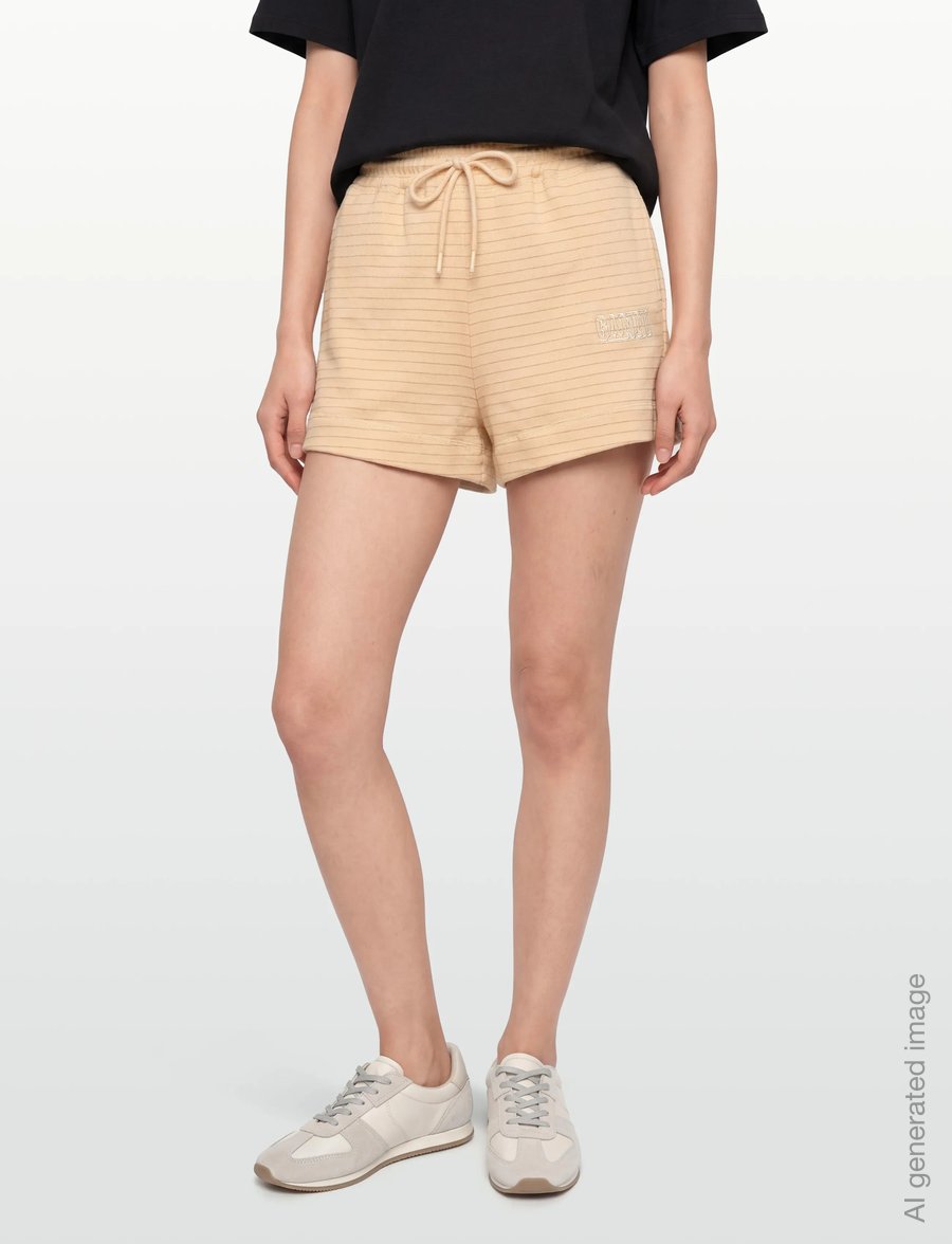 GANNI - Drawstring Shorts - sweatshorts - brazilian sand - 3