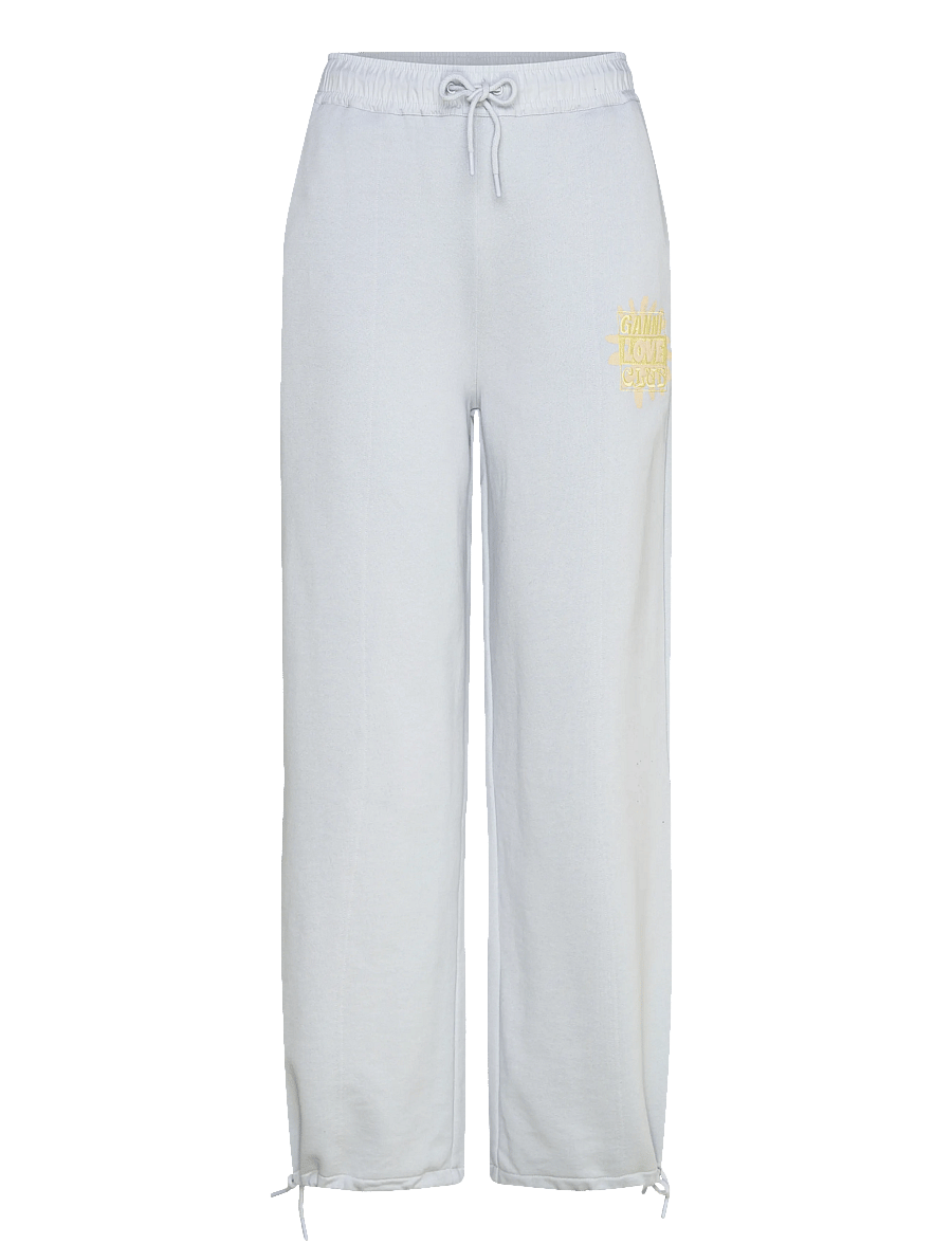 GANNI - Isoli Mid Waist Straight Leg Sweatpants - hverdags stil - heather - 1