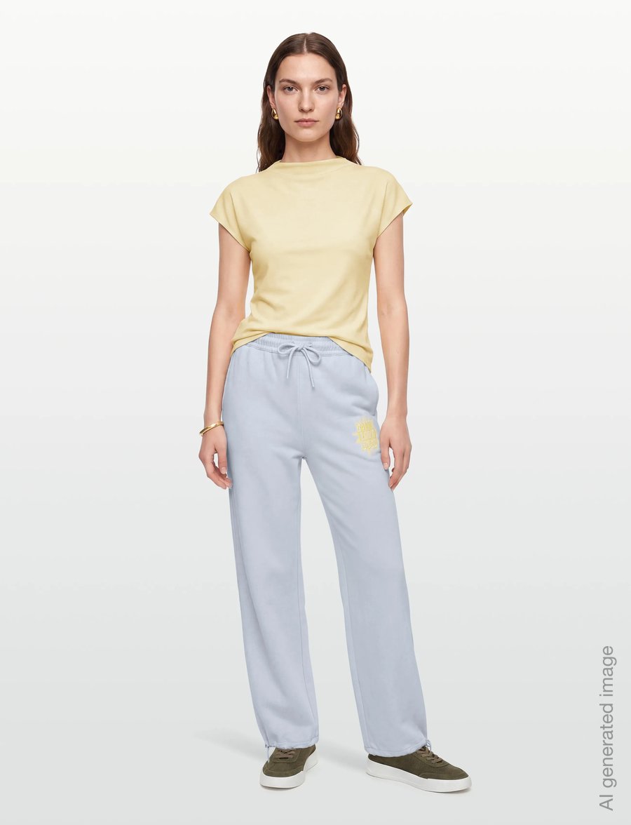 GANNI - Isoli Mid Waist Straight Leg Sweatpants - hverdags stil - heather - 0