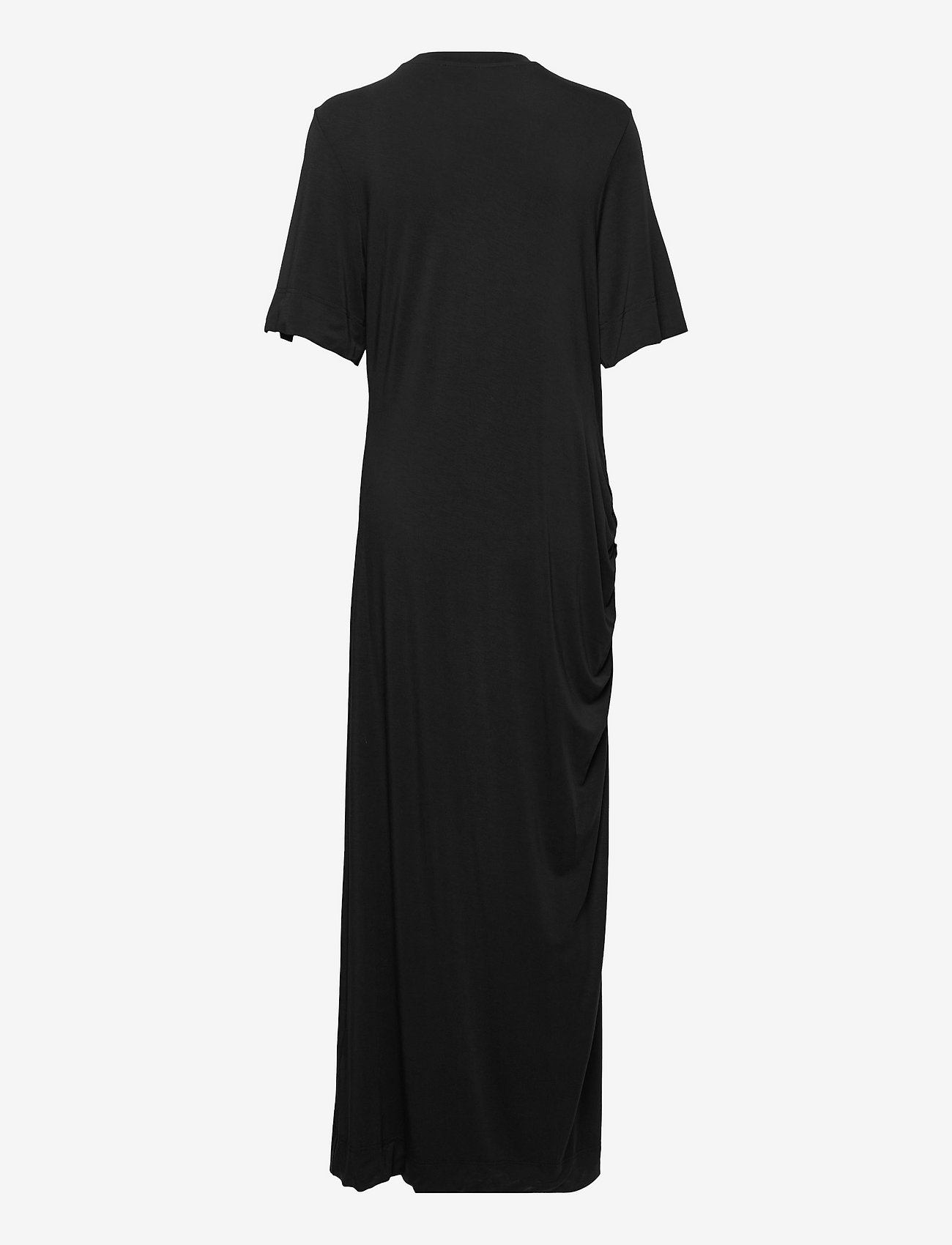 GANNI - Short Sleeve Maxi Dress - maksikleidid - black - 1