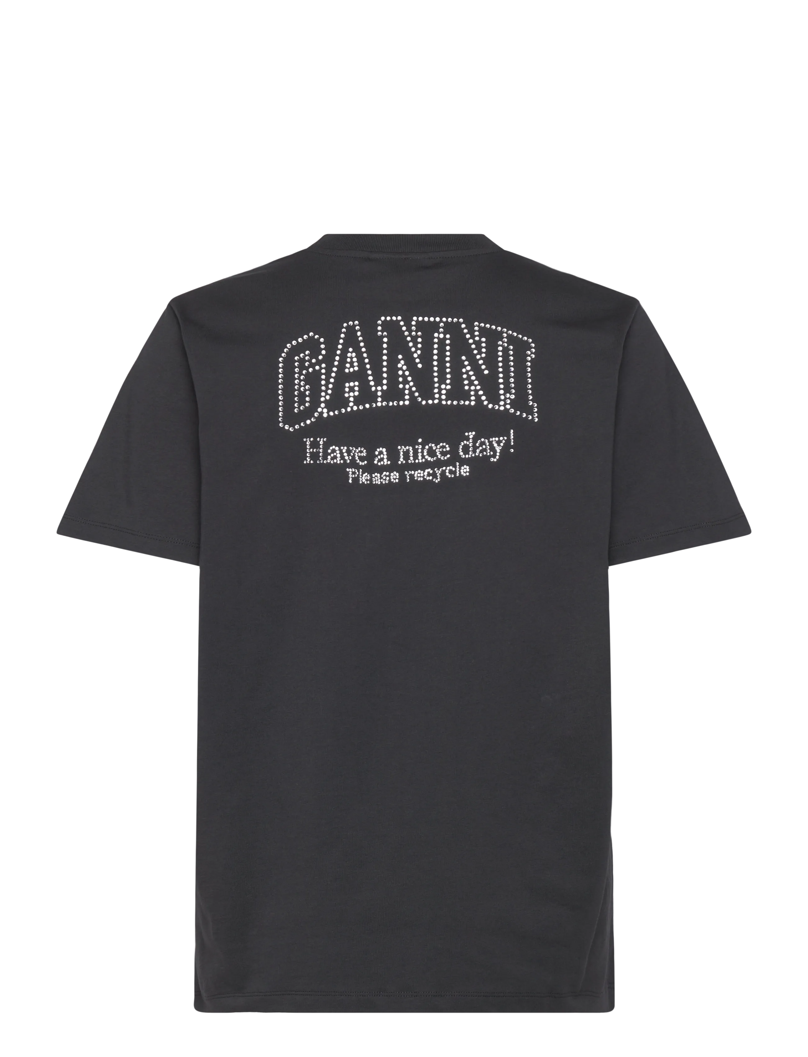 GANNI - Basic Jersey Emballished Relaxed T-Shirt - phantom - 2