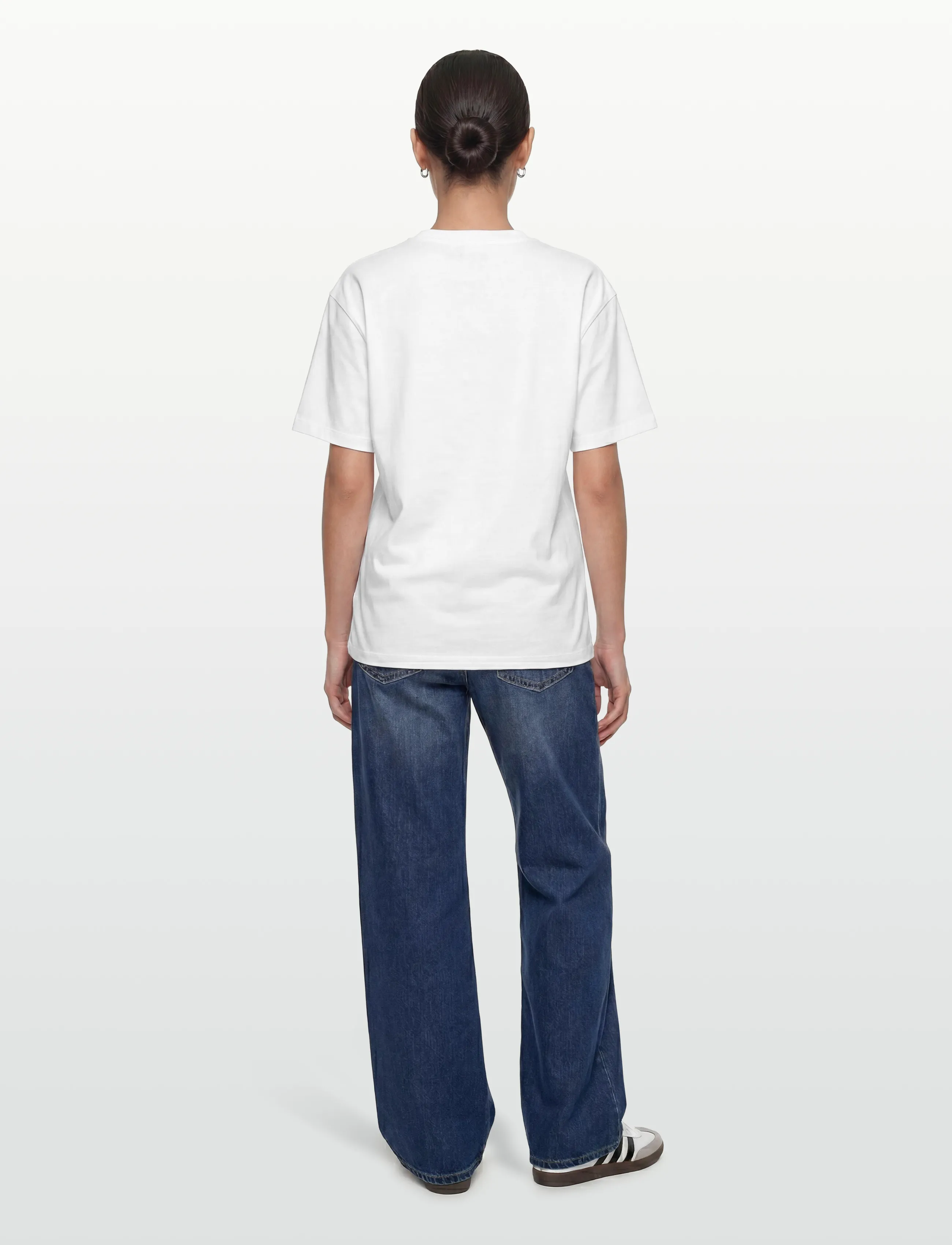 GANNI - Cotton T-Shirt Embellished Graphic Print - t-shirts - birght white - 4