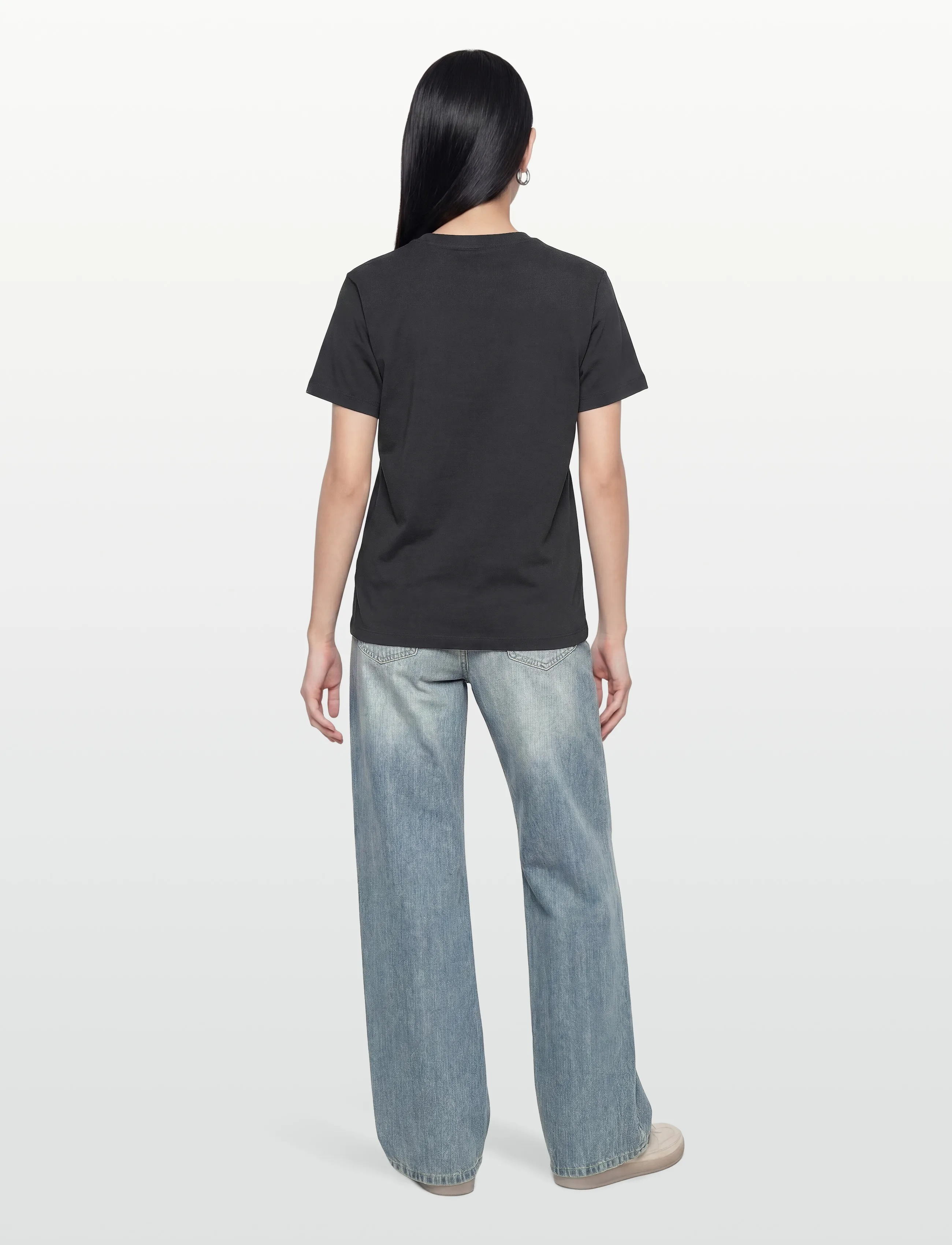 GANNI - Graphic Print Crew Neck T-Shirt - t-shirts - phantom - 4