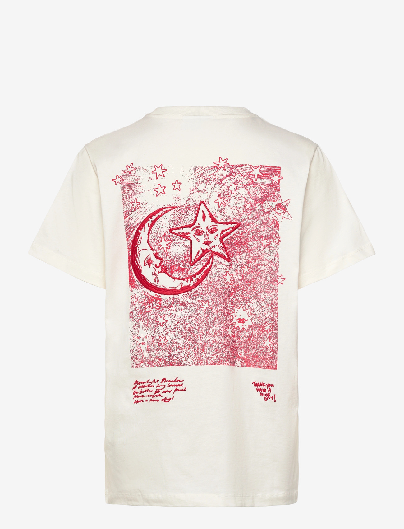 GANNI - Graphic Print Relaxed T-Shirt - egret - 2