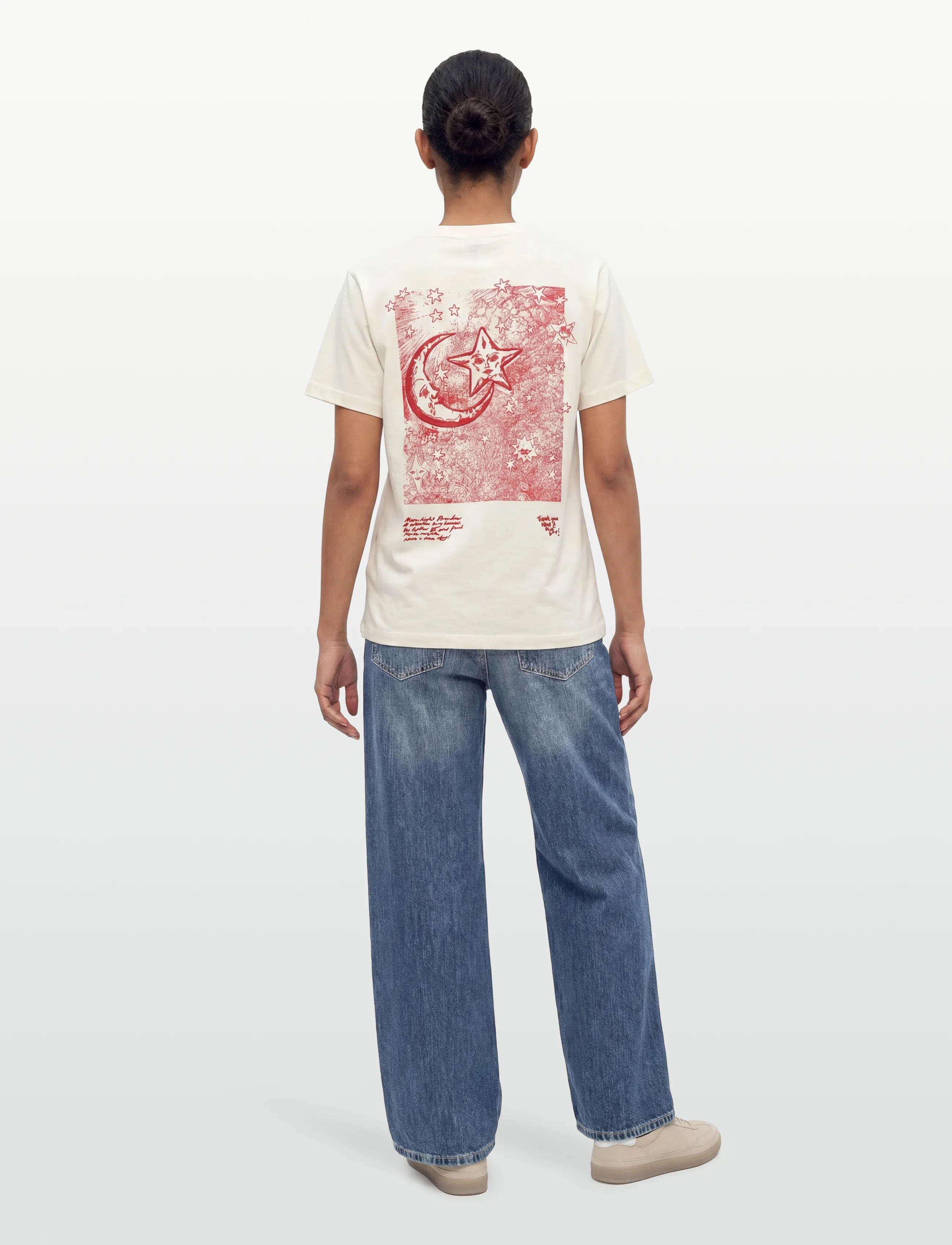 GANNI - Graphic Print Relaxed T-Shirt - egret - 4