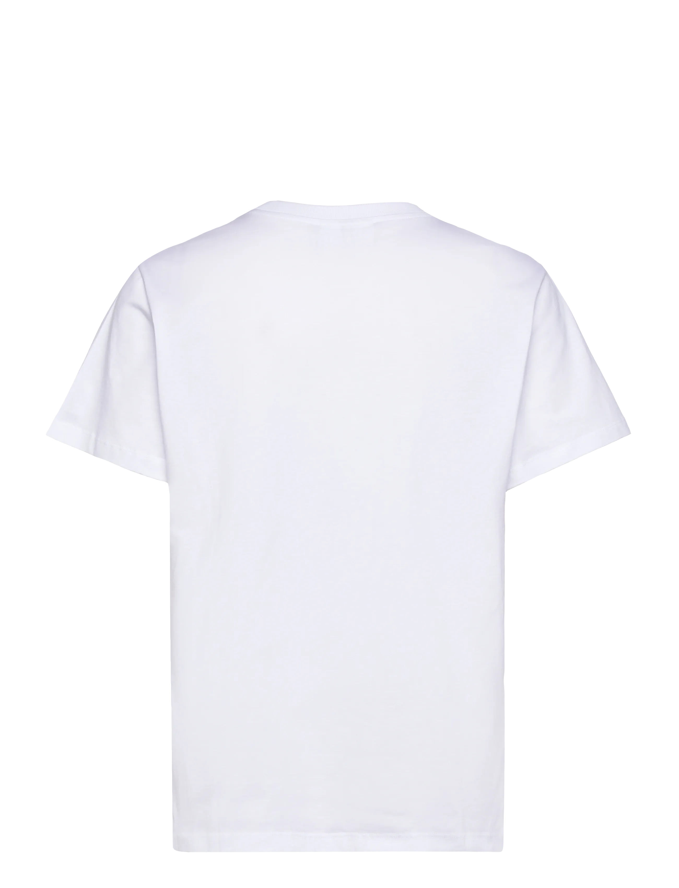 GANNI - Cotton Crew Neck T-Shirt with Graphic Print - bright white - 2