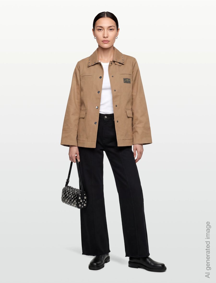 GANNI - JACKET - utility jackets - tiger's eye - 0