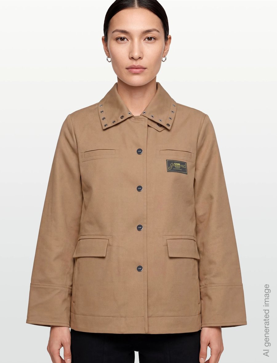 GANNI - JACKET - utility jackets - tiger's eye - 3