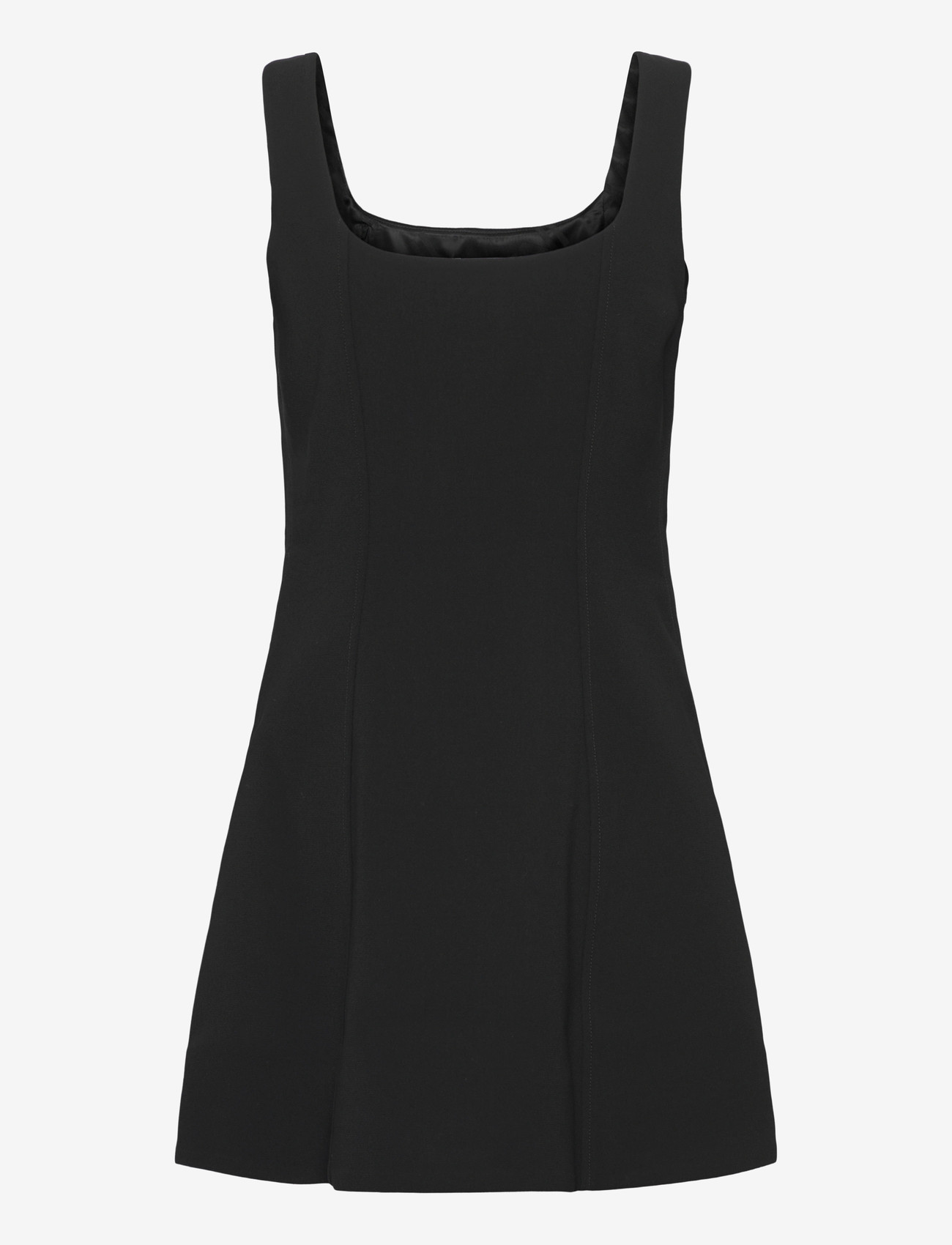 GANNI - CREP MINI DRESS - sommarklänningar - black - 1