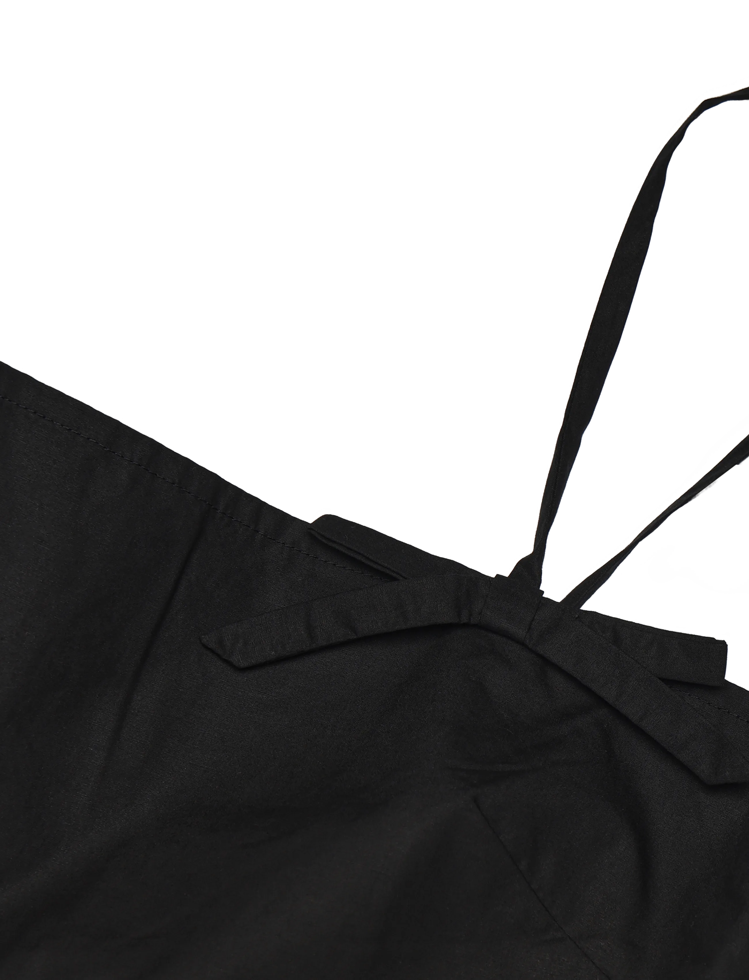GANNI - Cotton Poplin Strap Dress - black - 2