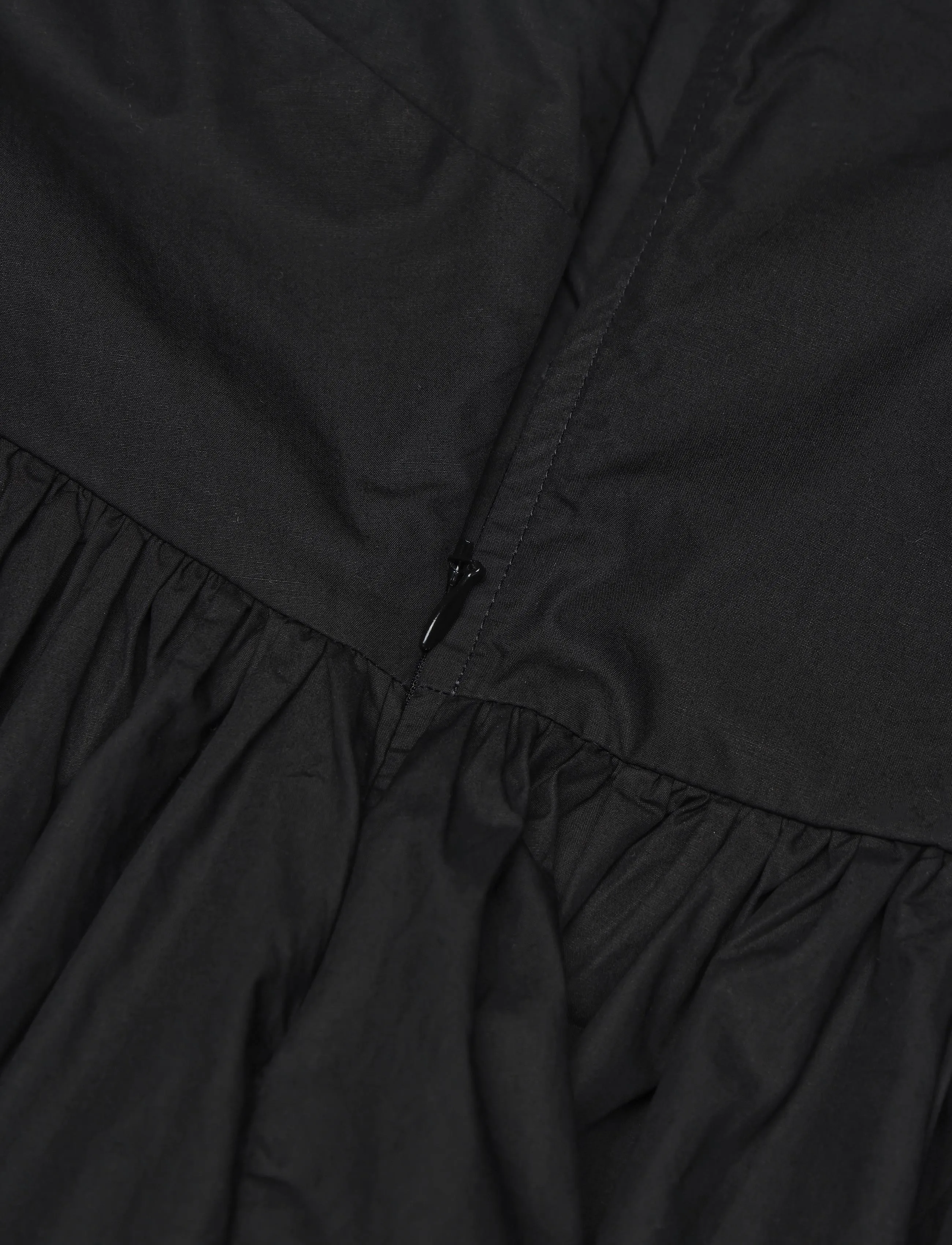 GANNI - Cotton Poplin Strap Dress - black - 3