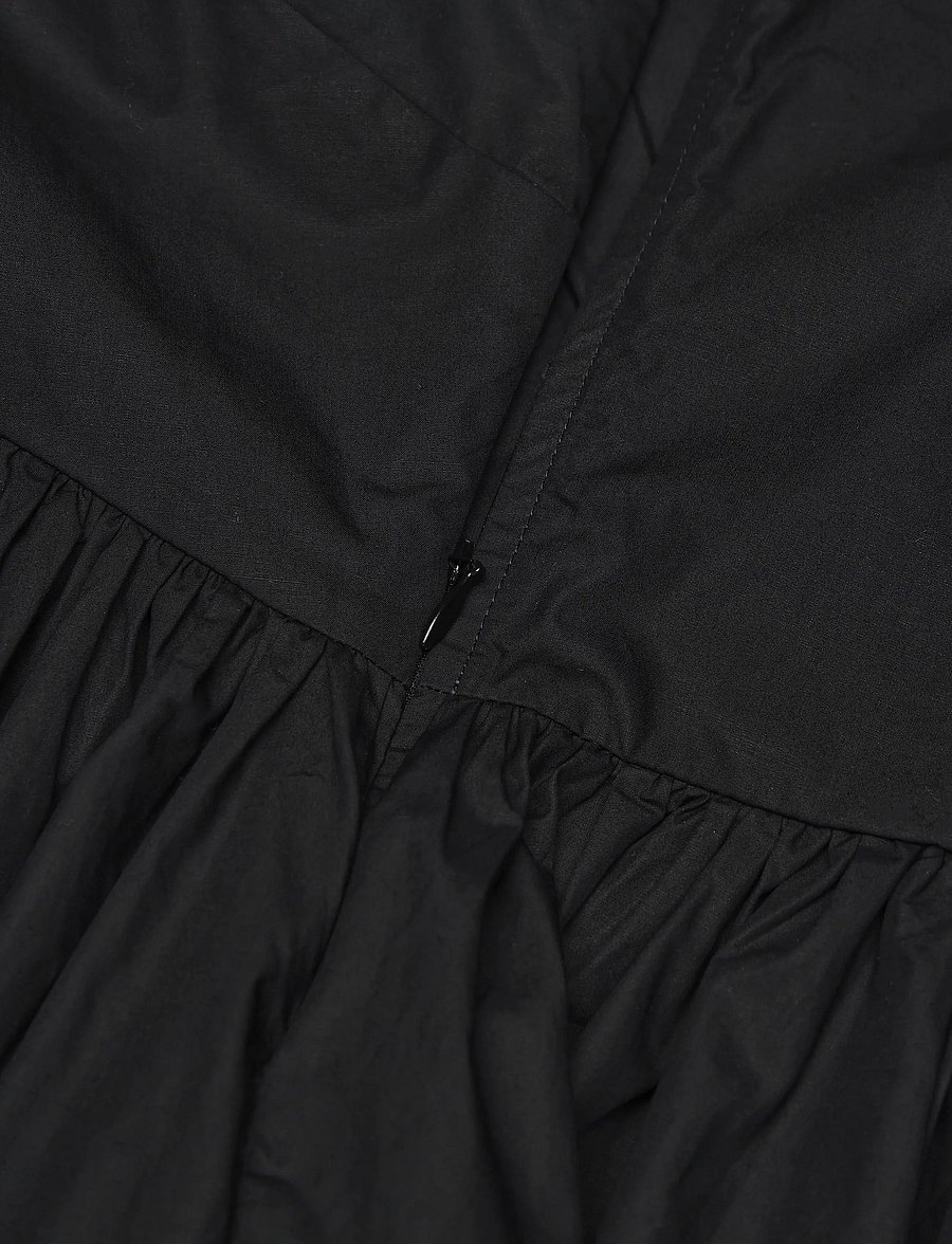 GANNI - Cotton Poplin Strap Dress - black - 3