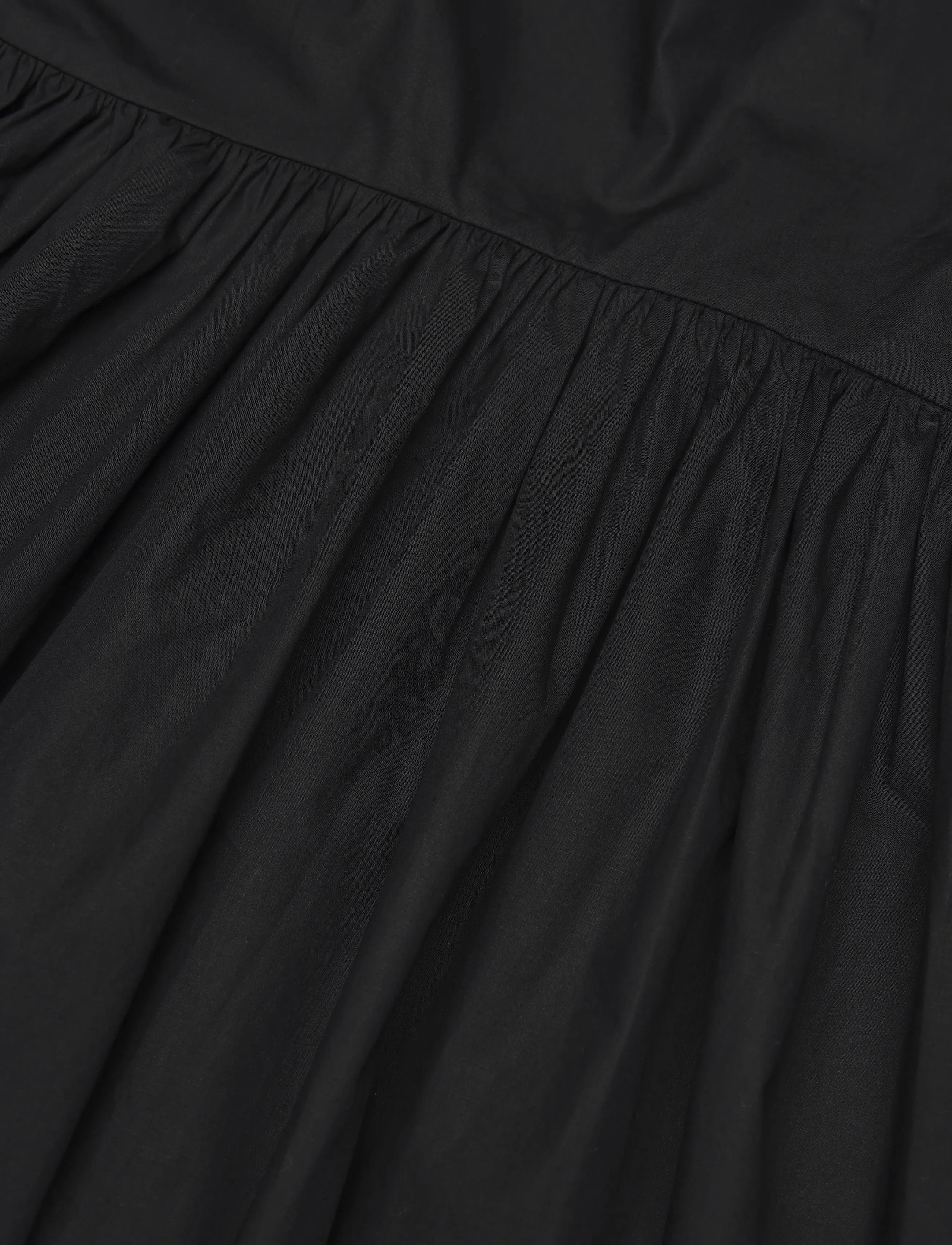 GANNI - Cotton Poplin Strap Dress - black - 4