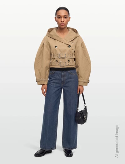 Bonded Cotton Short Jacket - Lette Jakker
