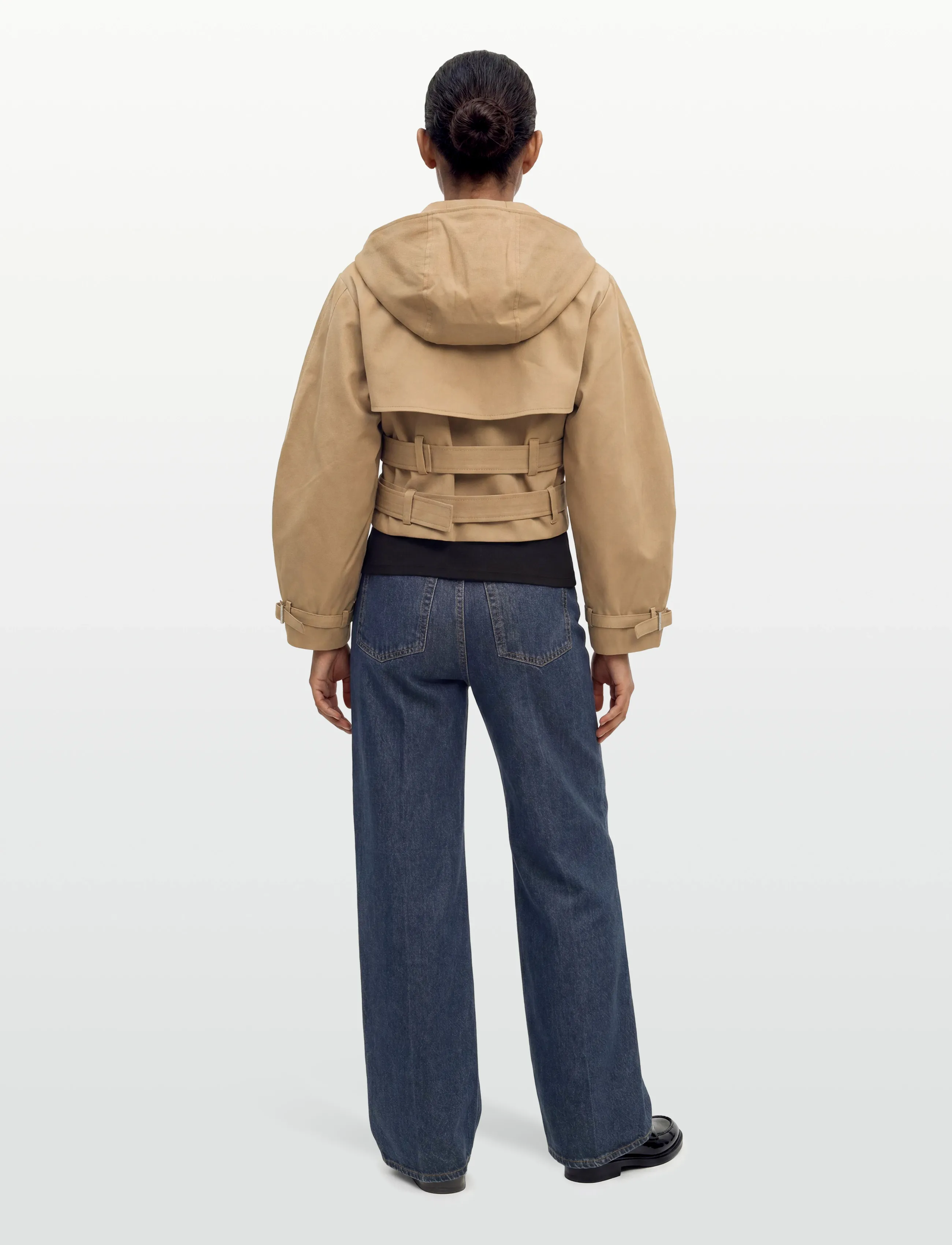 GANNI - Bonded Cotton Short Jacket - forårsjakker - tiger's eye - 4