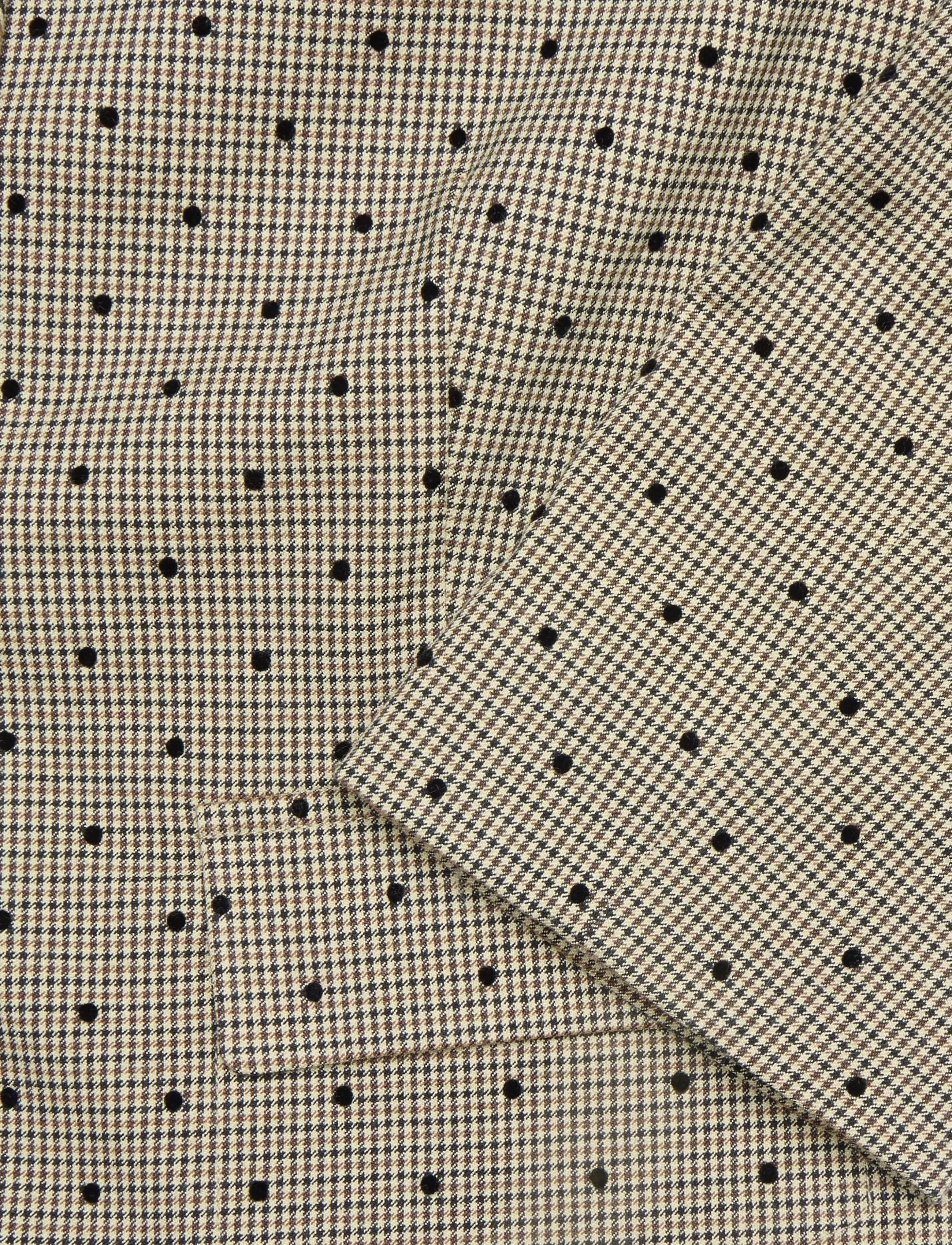 GANNI - Flock Check Suiting Blazer - tiger's eye - 4