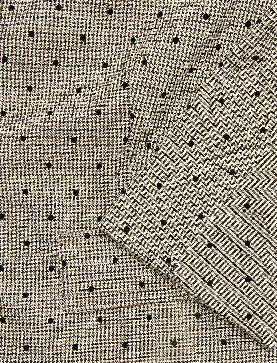 GANNI - Flock Check Suiting Blazer - tiger's eye - 4