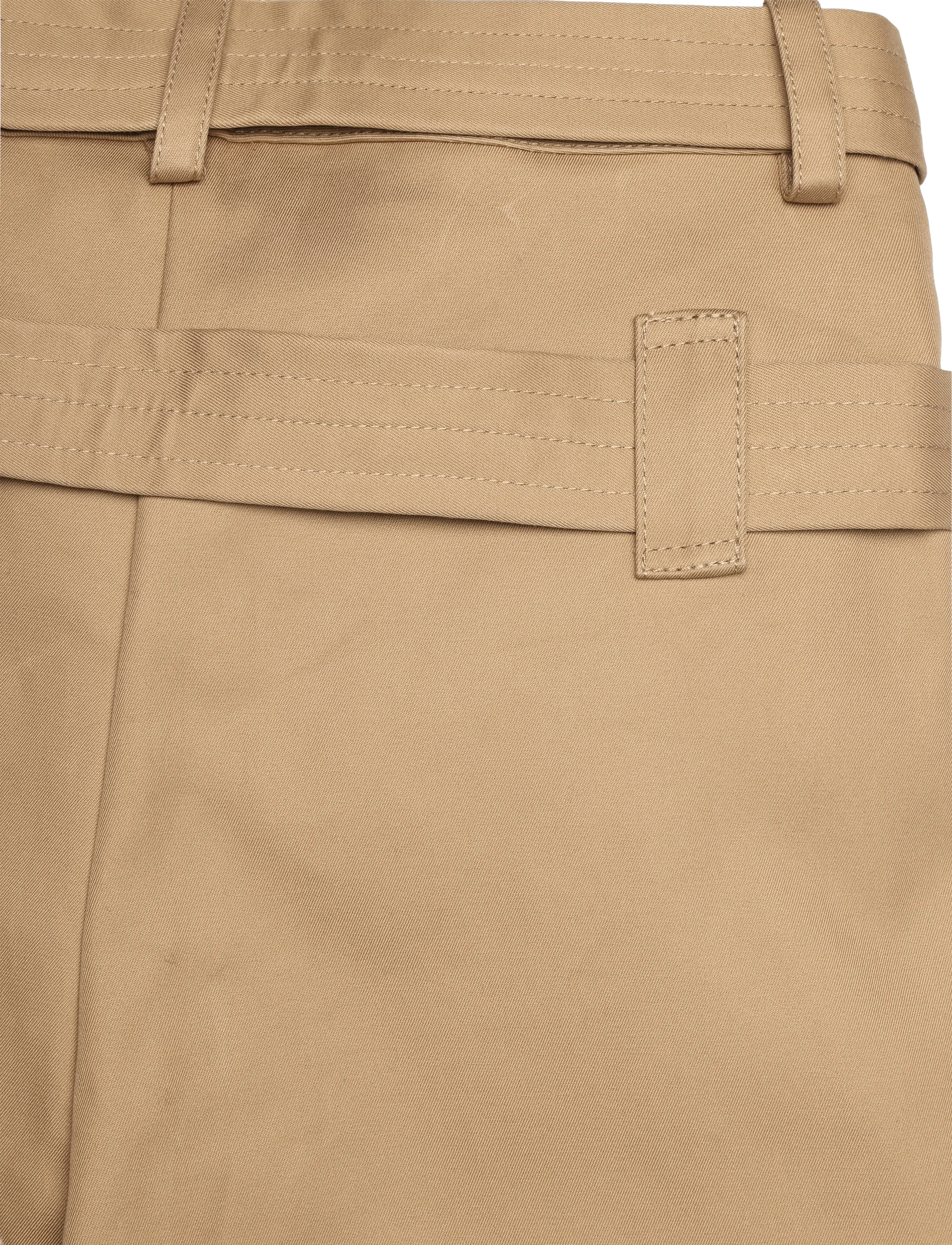 GANNI - Bonded Cotton Belt Shorts - tiger's eye - 2