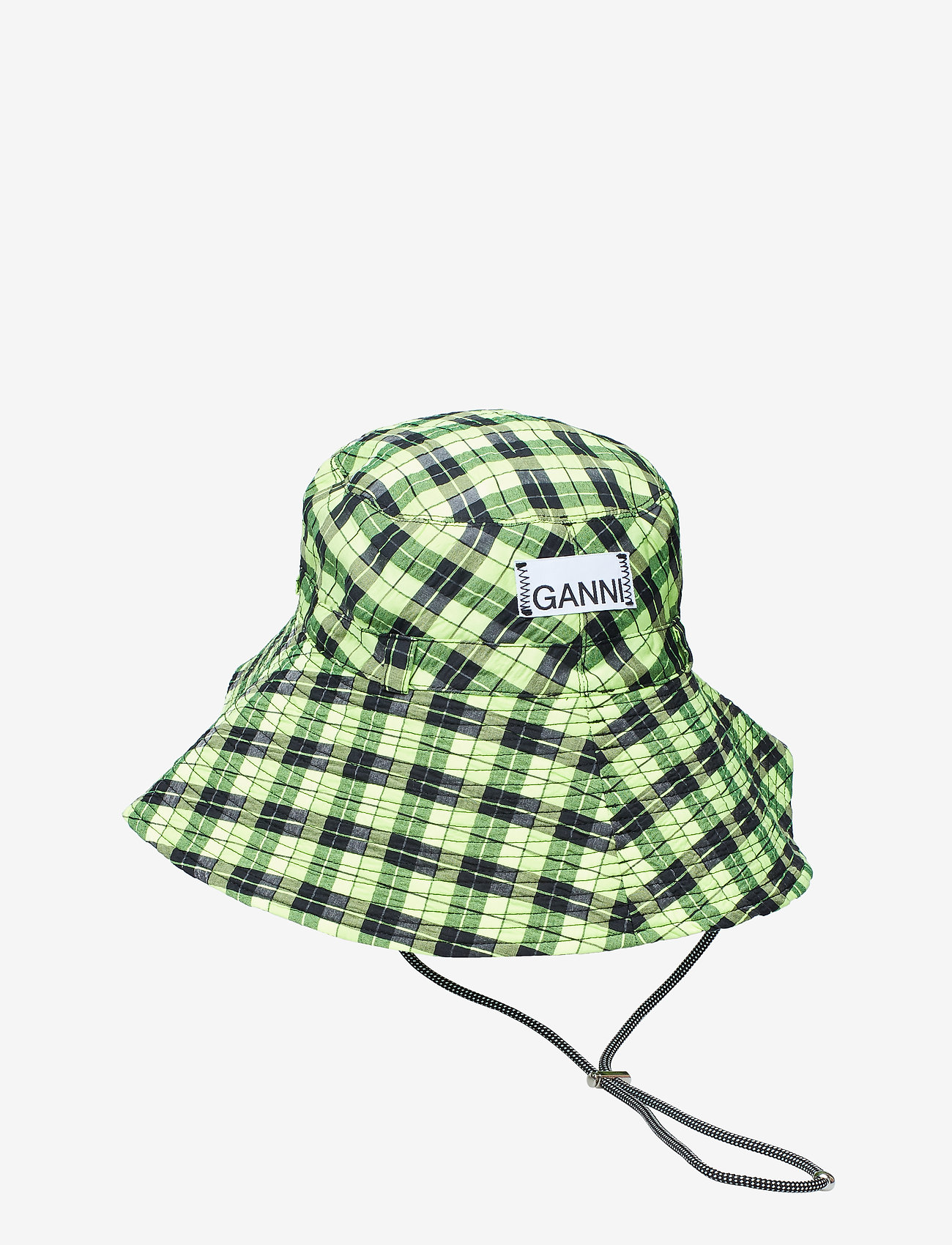 Ganni - Seersucker Check Accessories - neon maize - 1