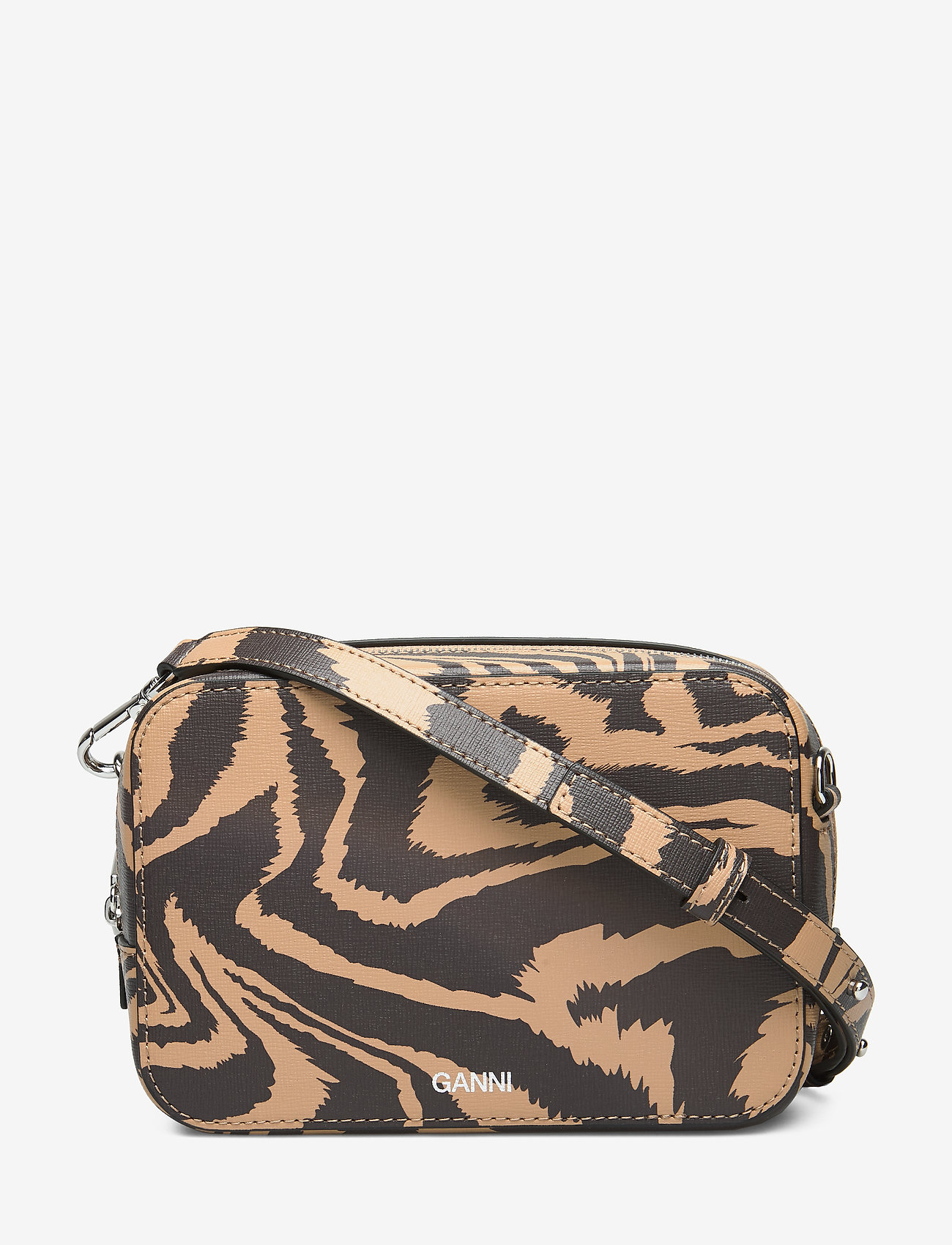 Ganni - Printed Leather Slg Bag - tannin - 0