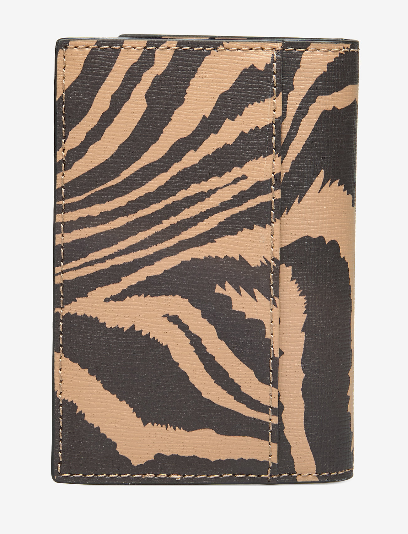 Ganni - Printed Leather Cardkeeper - tannin - 1