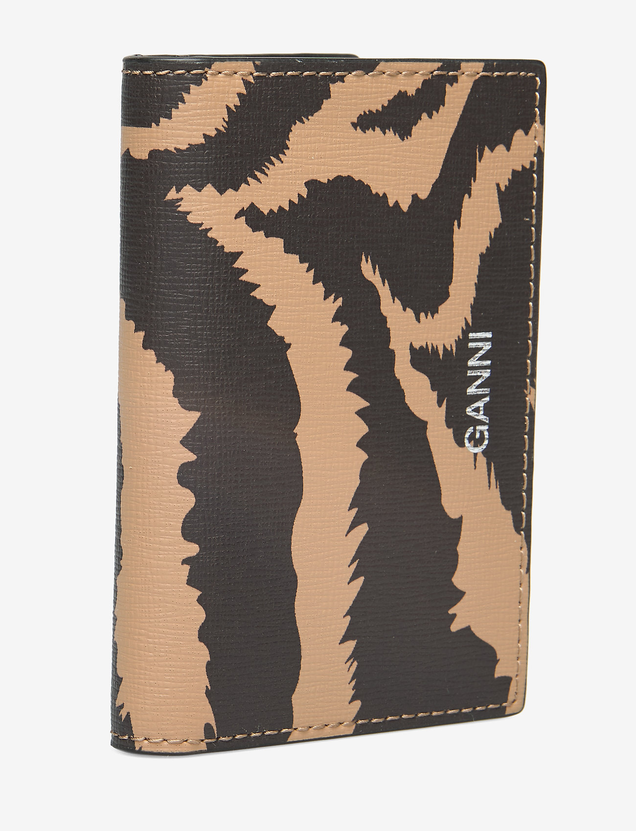 Ganni - Printed Leather Cardkeeper - tannin - 2