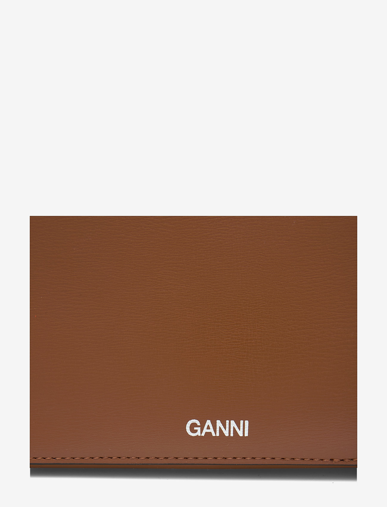 Ganni - Textured Leather Bag - cognac - 3